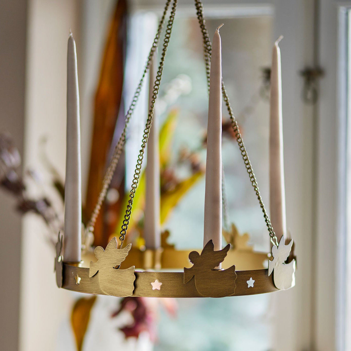 Elmir Adventskerzenständer, Gold, Metall