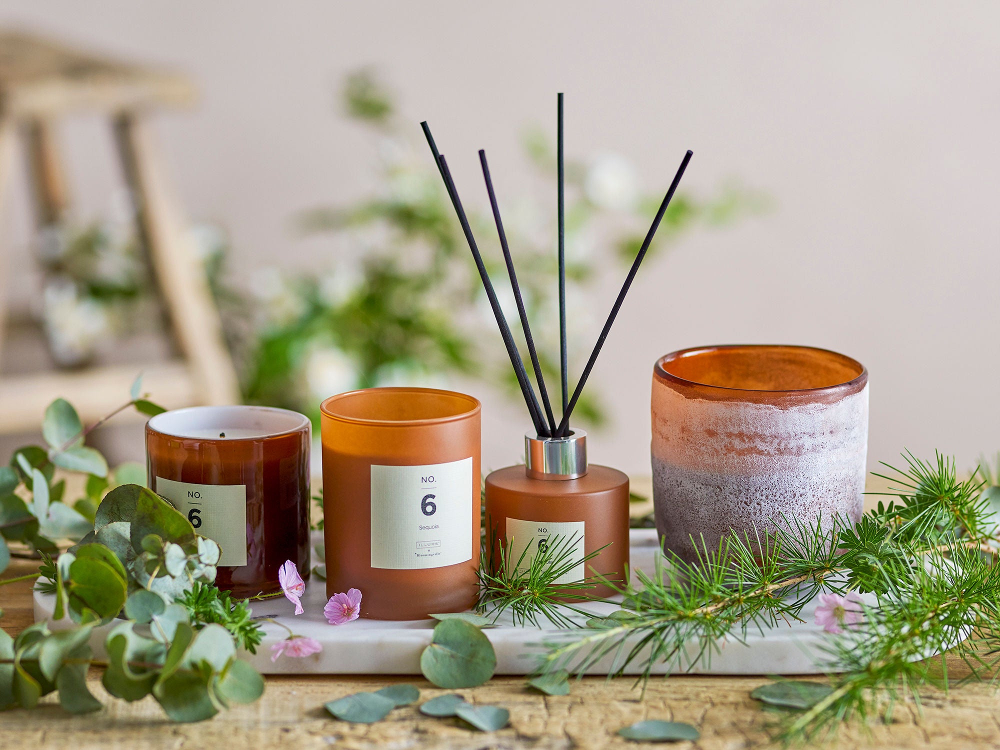 Sequoia Duftkerze Braun Natürliches Wachs Lang Anhaltender Frischer Duft
