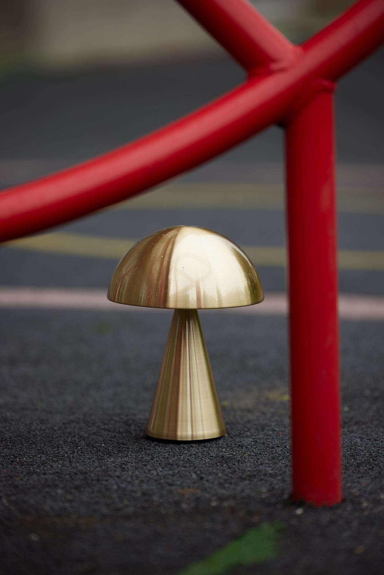 Mush Tragbare Lampe Messingfarben Kabellos Skandinavisches Design