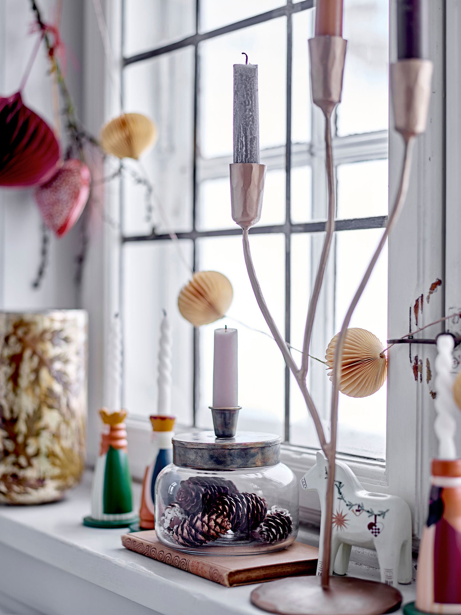 Betiel Kerzenhalter Dreier-Set Grün Buche mit Motiven Drei Könige Modernes Dekor