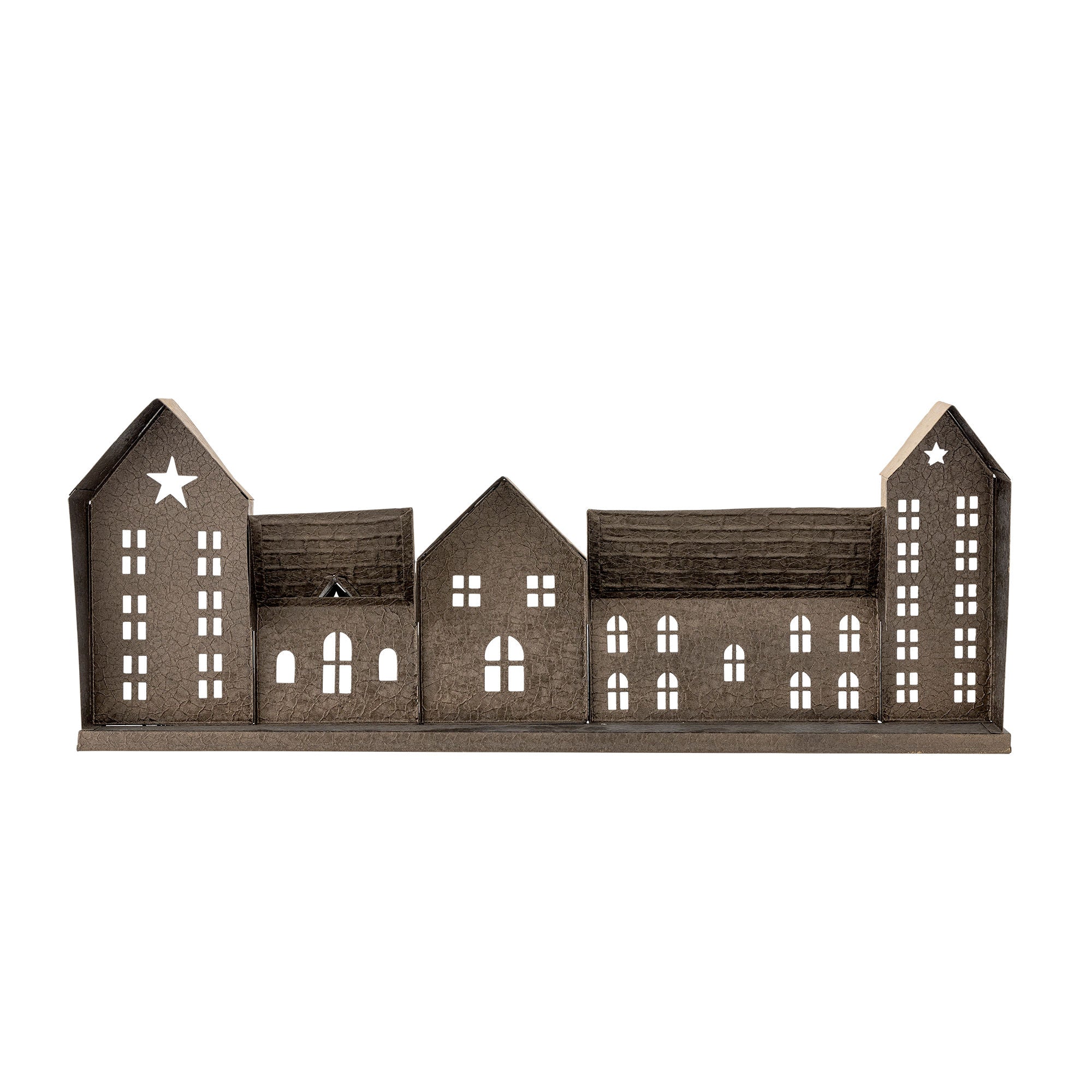 Noeli Teelichthalter | Goldene Häuserreihe