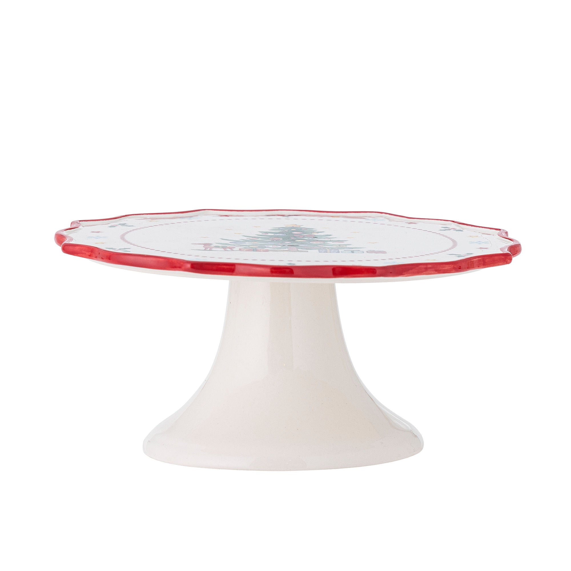 Naive Kuchenteller, Rot, Keramik