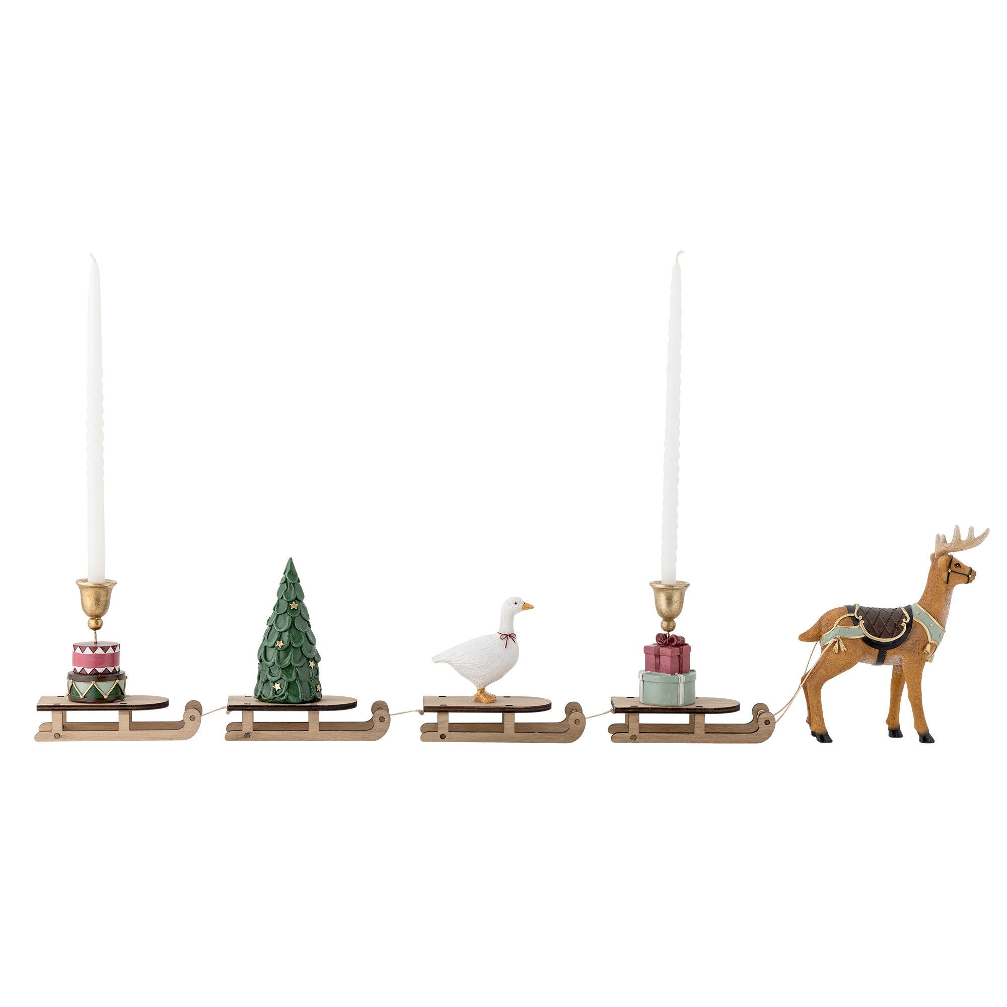 Dasher Deko, weihnachtliche Karawane, Grün, Polyresin