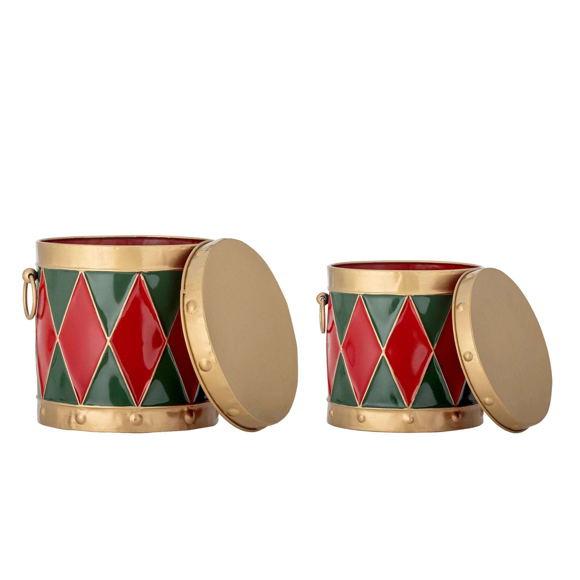 Yuri Box mit Deckel, Rot, Metall