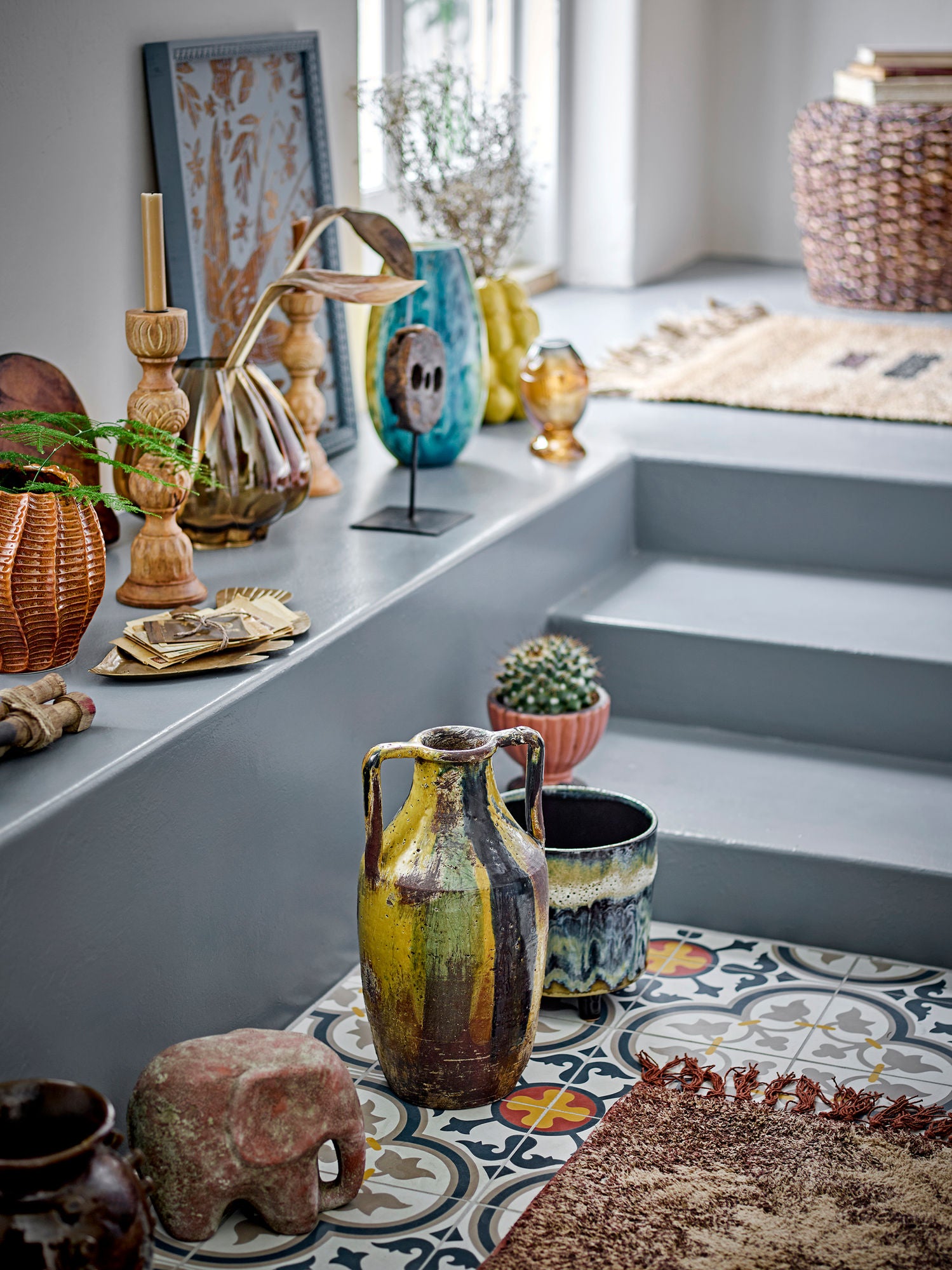 Kalian Vase, Blue, Glas