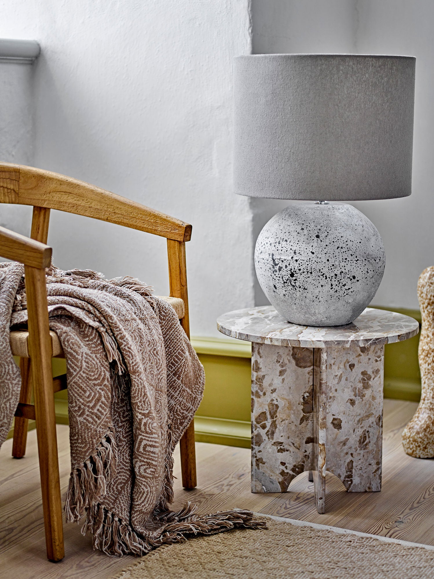 Jasmia Beistelltisch, Braun, Marmor