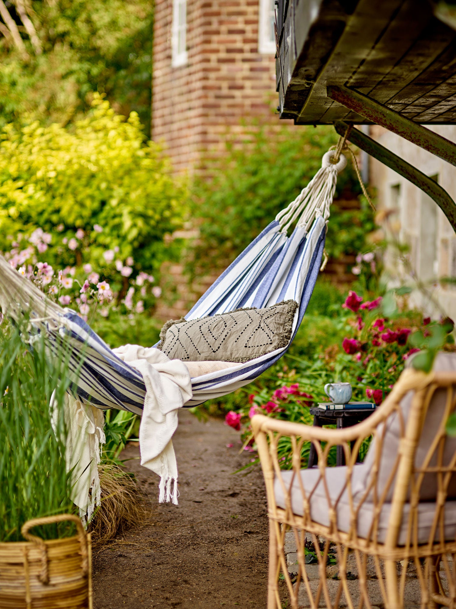 Niccoline Decke Baumwolle Weiß Fransen Kuschelweich für Sofa und Bett