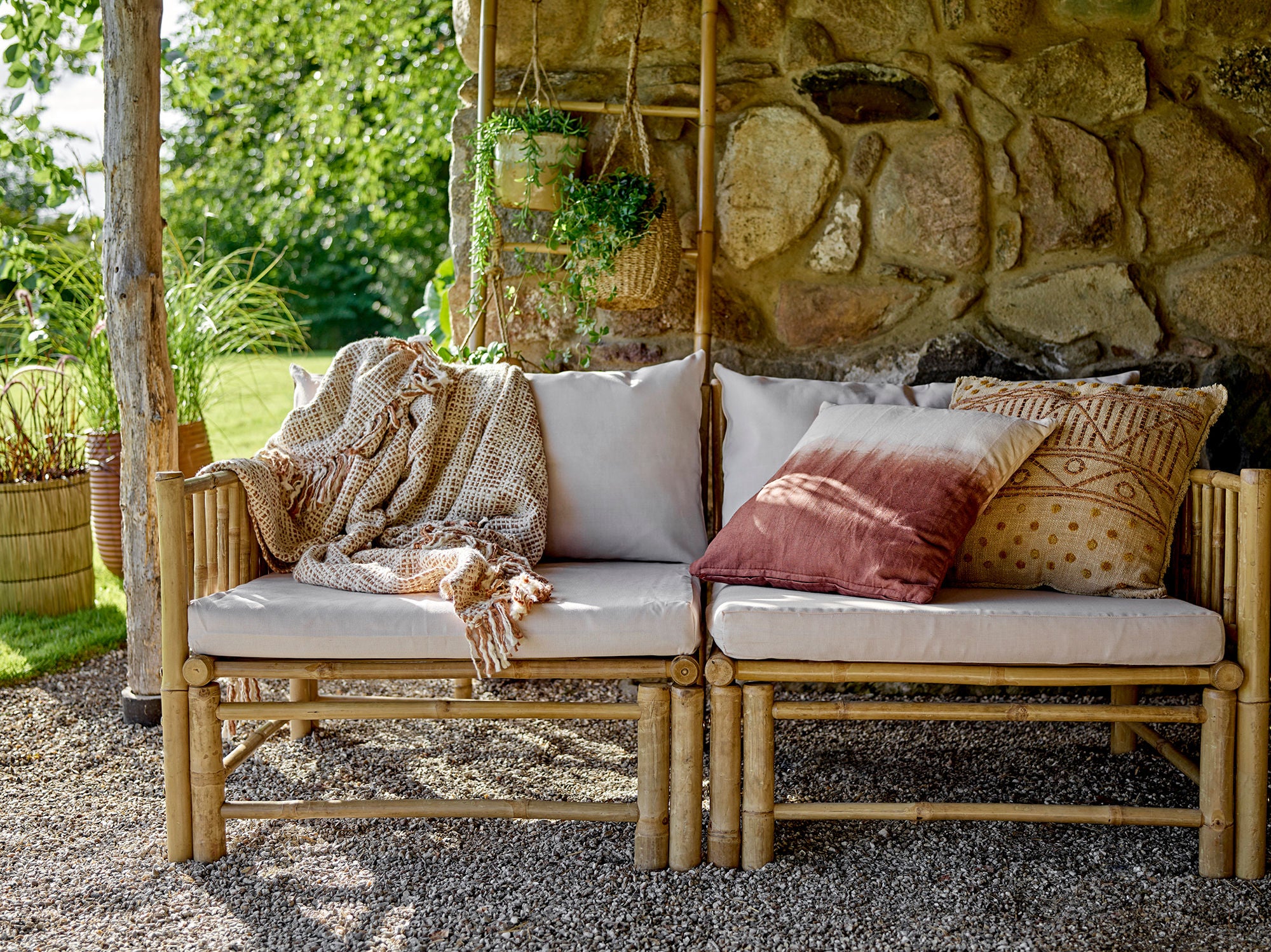 Gail Leinenkissen Batik Braun Weiches Sofa Kissen mit Warmer Farbgebung