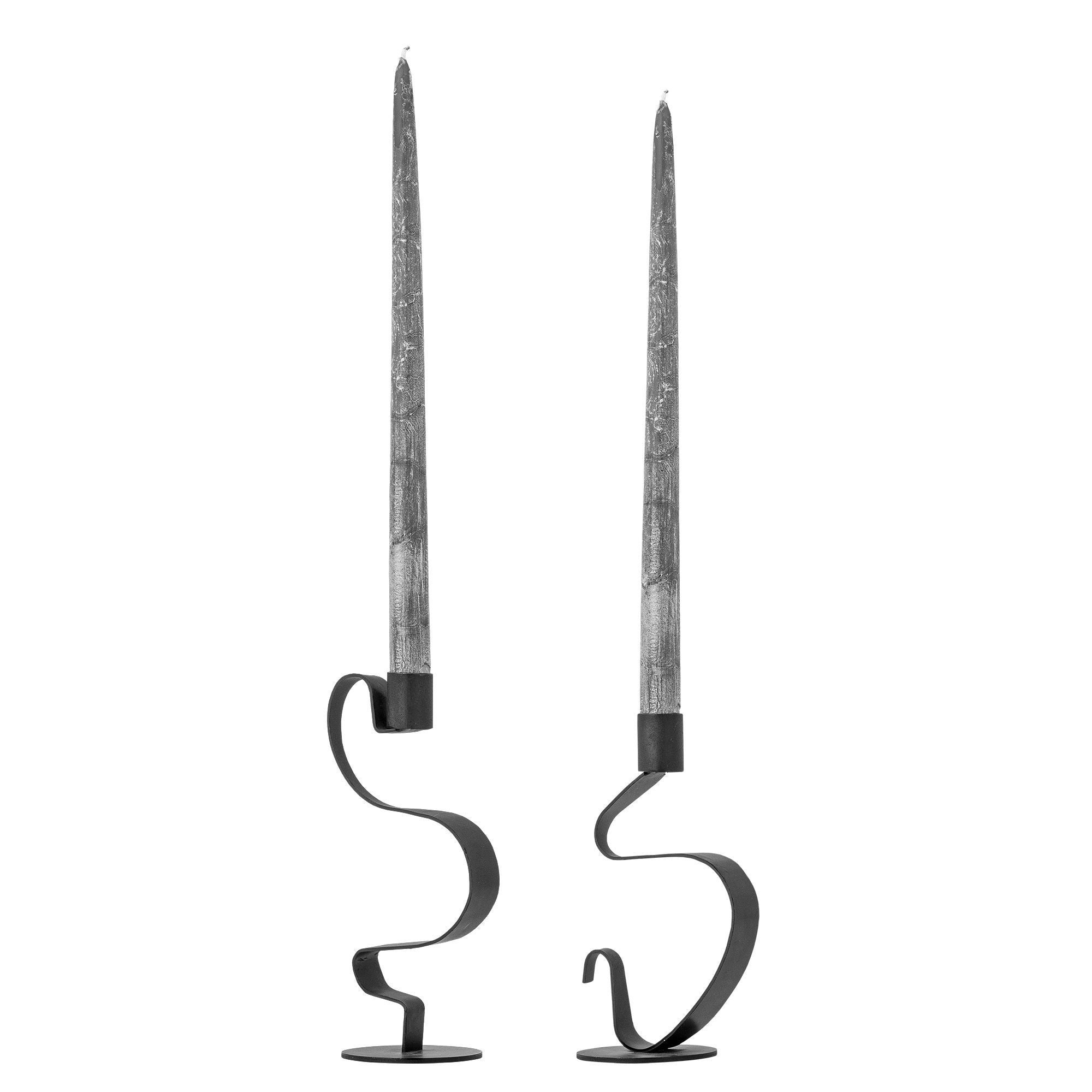 Do Kerzenhalter, Metall im 2er-Set mit geschwungener Form
