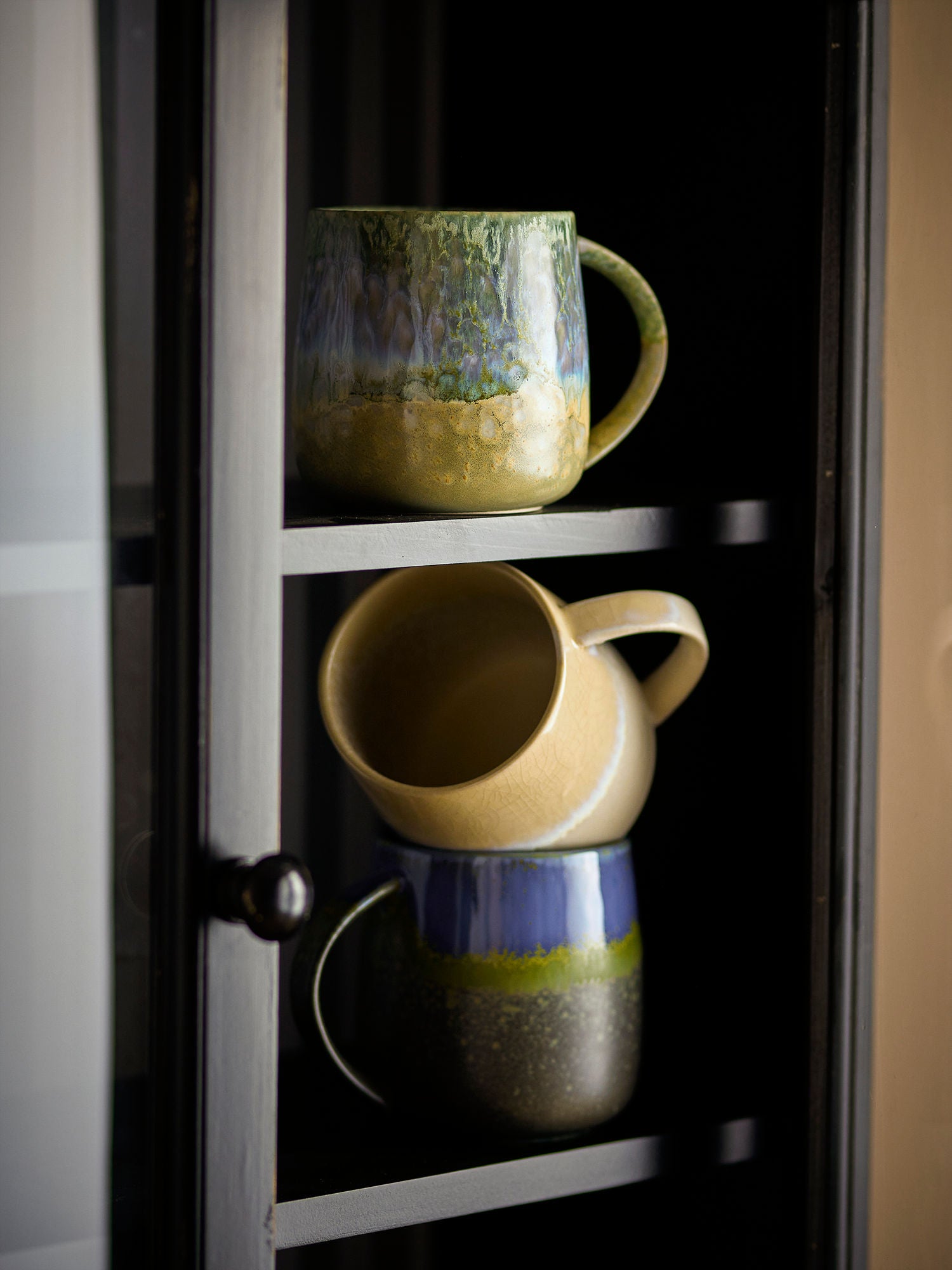 Cloe Becher, Steinzeug mit reaktiver Glasur im 3er-Set