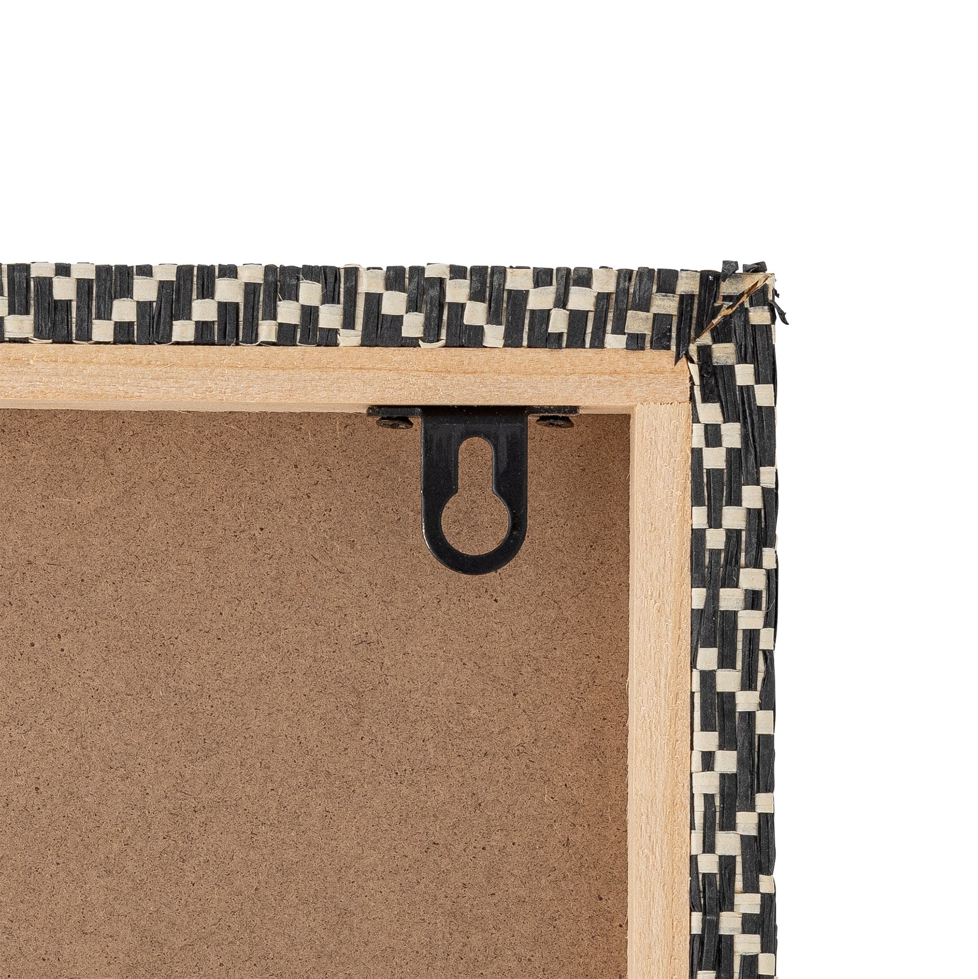 Rivalta Pinnwand, MDF, Schwarz mit Rautenmuster