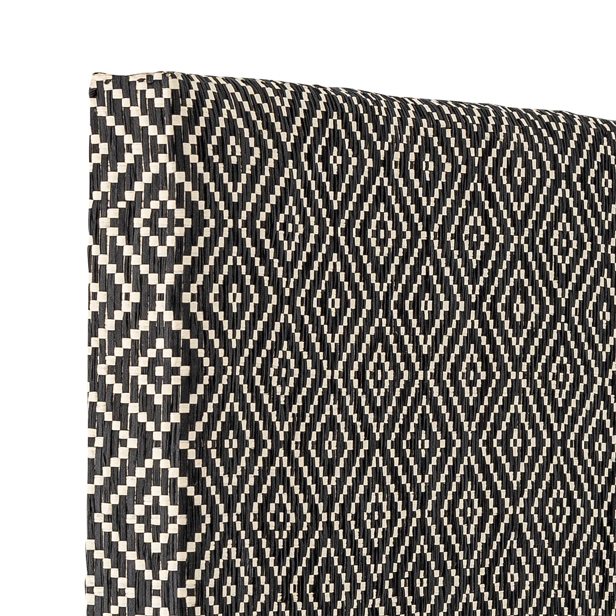 Rivalta Pinnwand, MDF, Schwarz mit Rautenmuster