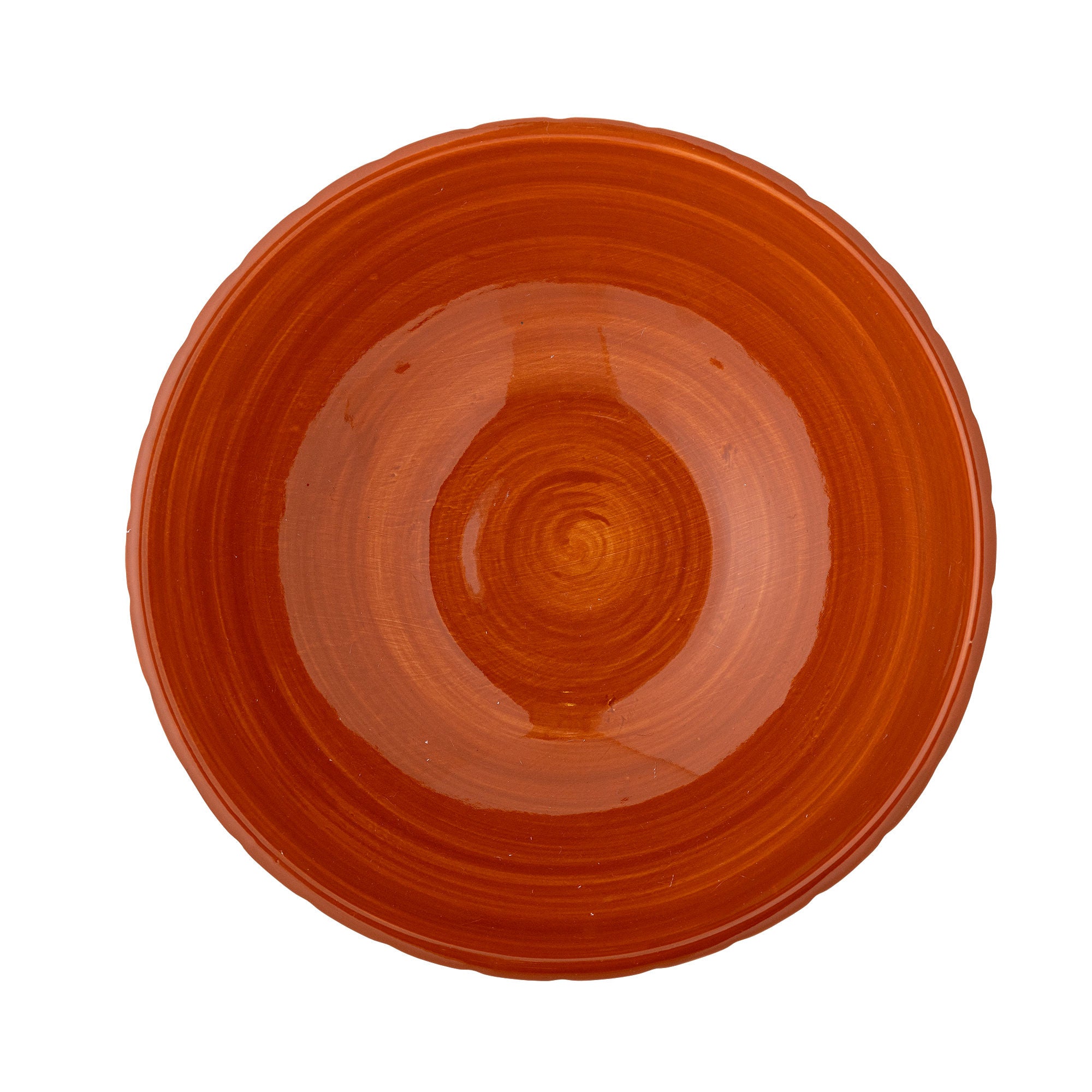 Bob Sockelschale, handbemaltes Steingut, Rosa-Gelb-Blau