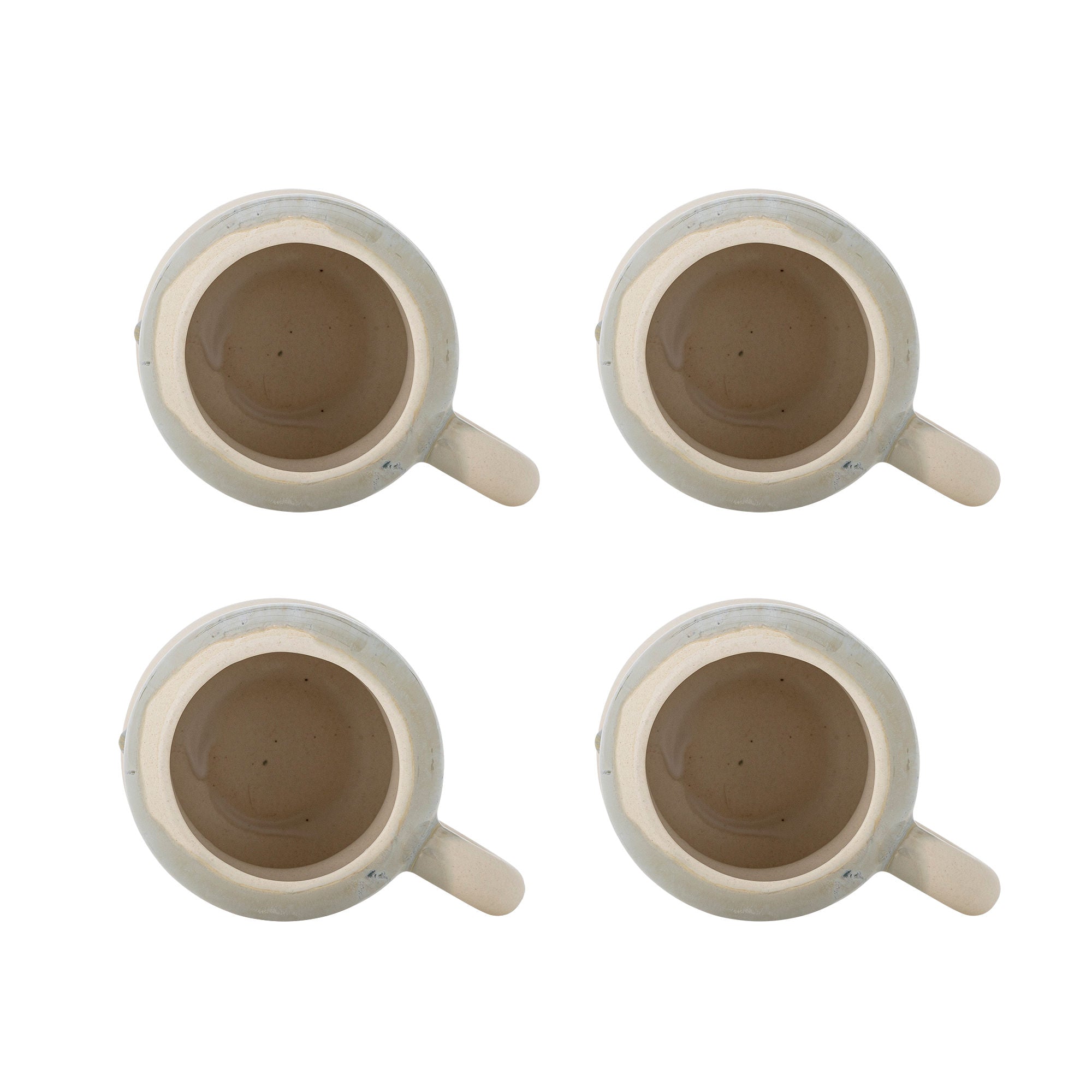 Luna Tasse 4er-Set, Blau, Reaktive Glasur