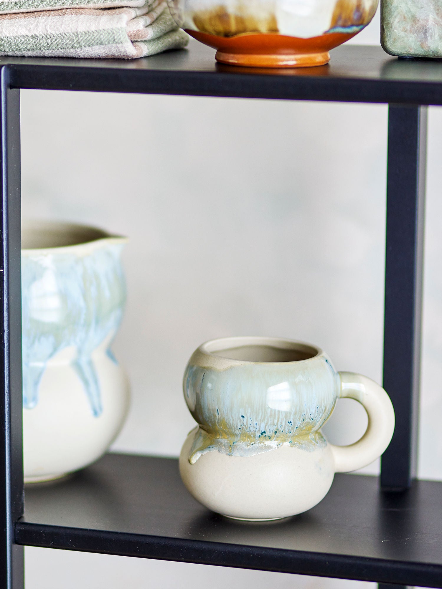 Luna Tasse 4er-Set, Blau, Reaktive Glasur