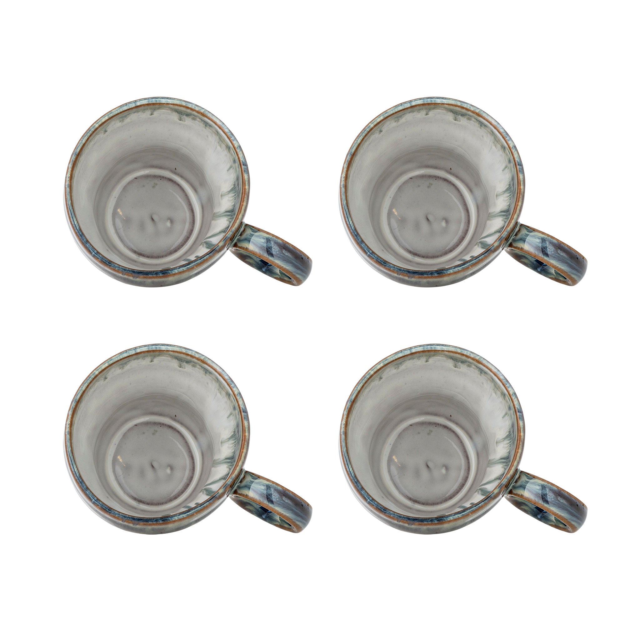 Nigel Tasse 4er-Set, Blau-Sand, Reaktive Glasur