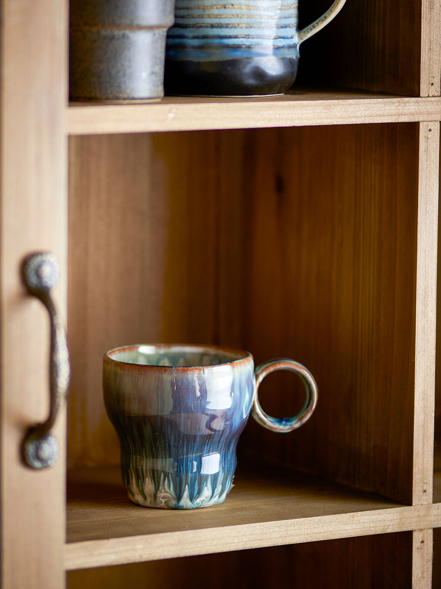 Nigel Tasse 4er-Set, Blau-Sand, Reaktive Glasur