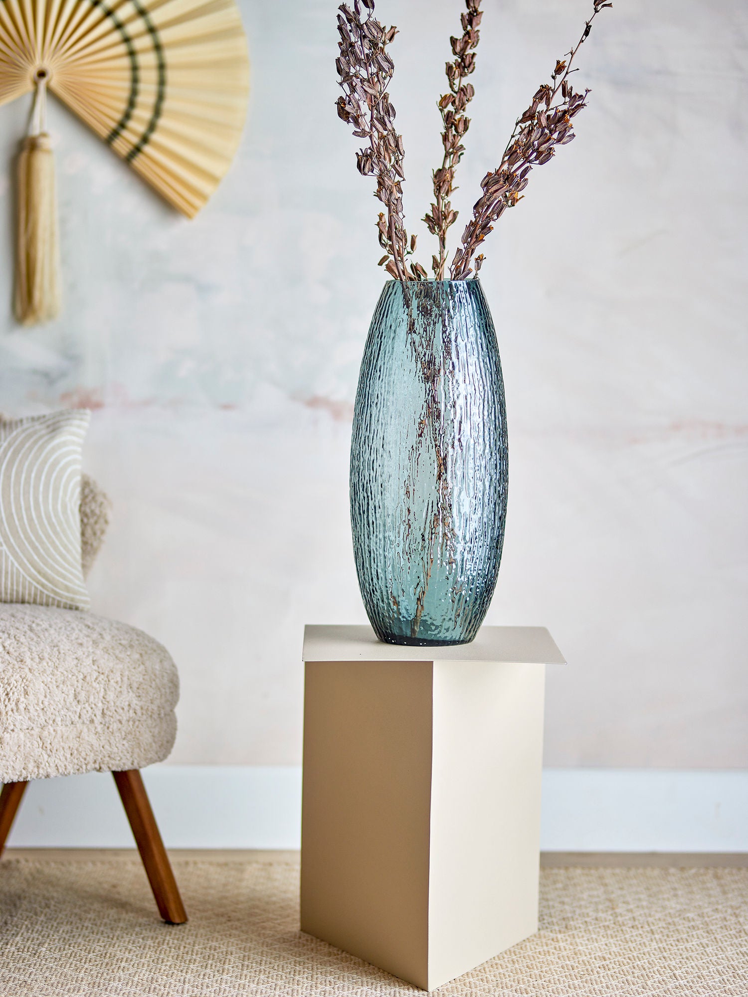 Brock Vase, Rauchfarben, Glas