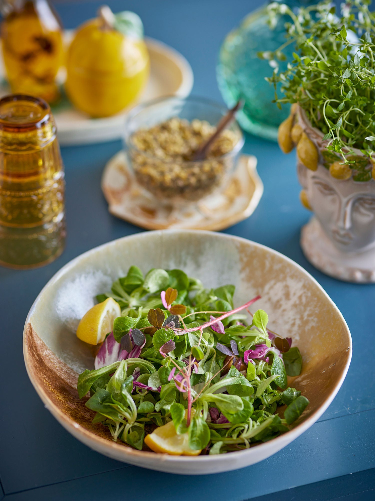 Lacey Schale, Warmtöne, Reaktive Glasur, Creative Collection Größe L