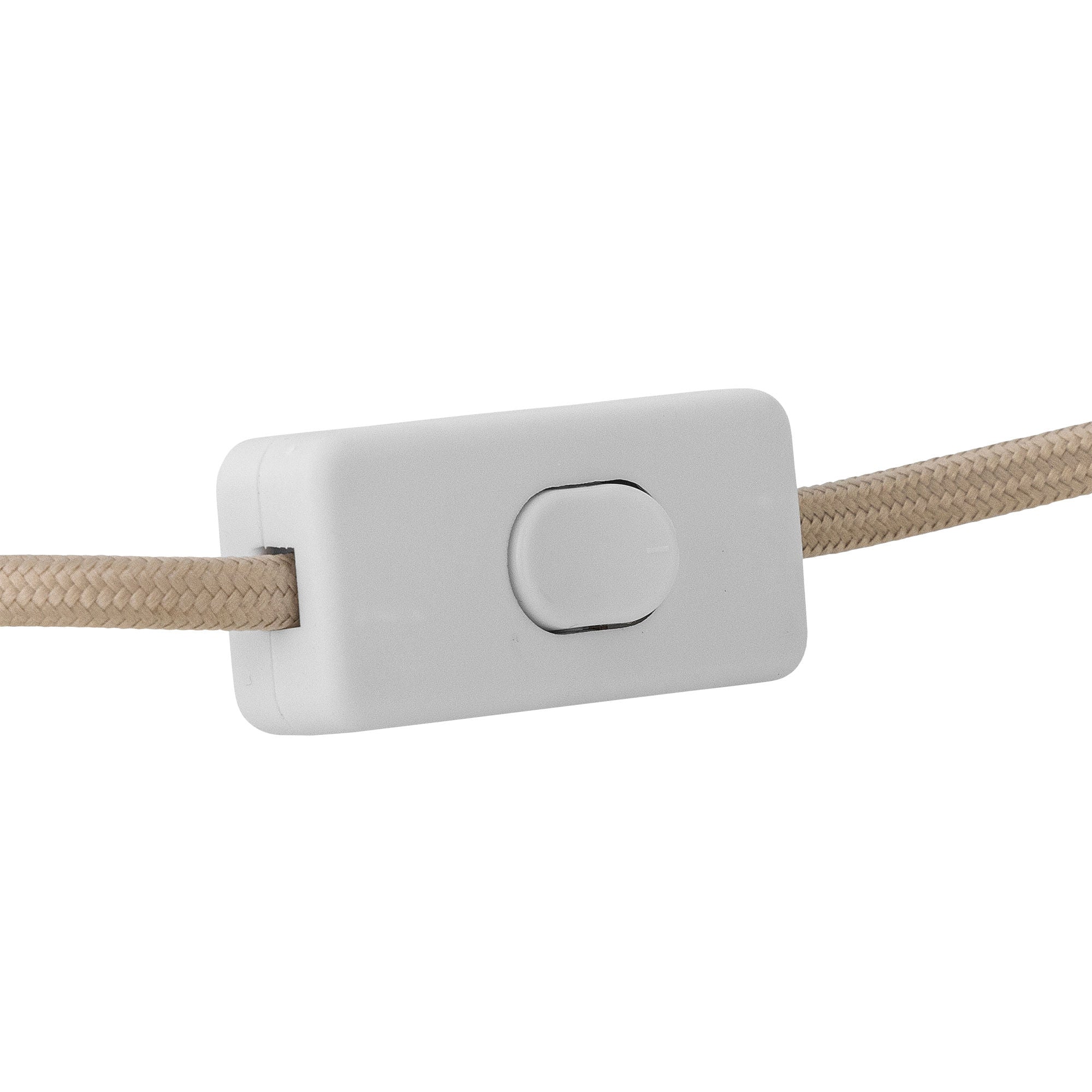 Emmie Tischlampe, Bouclé-Optik, Weiß