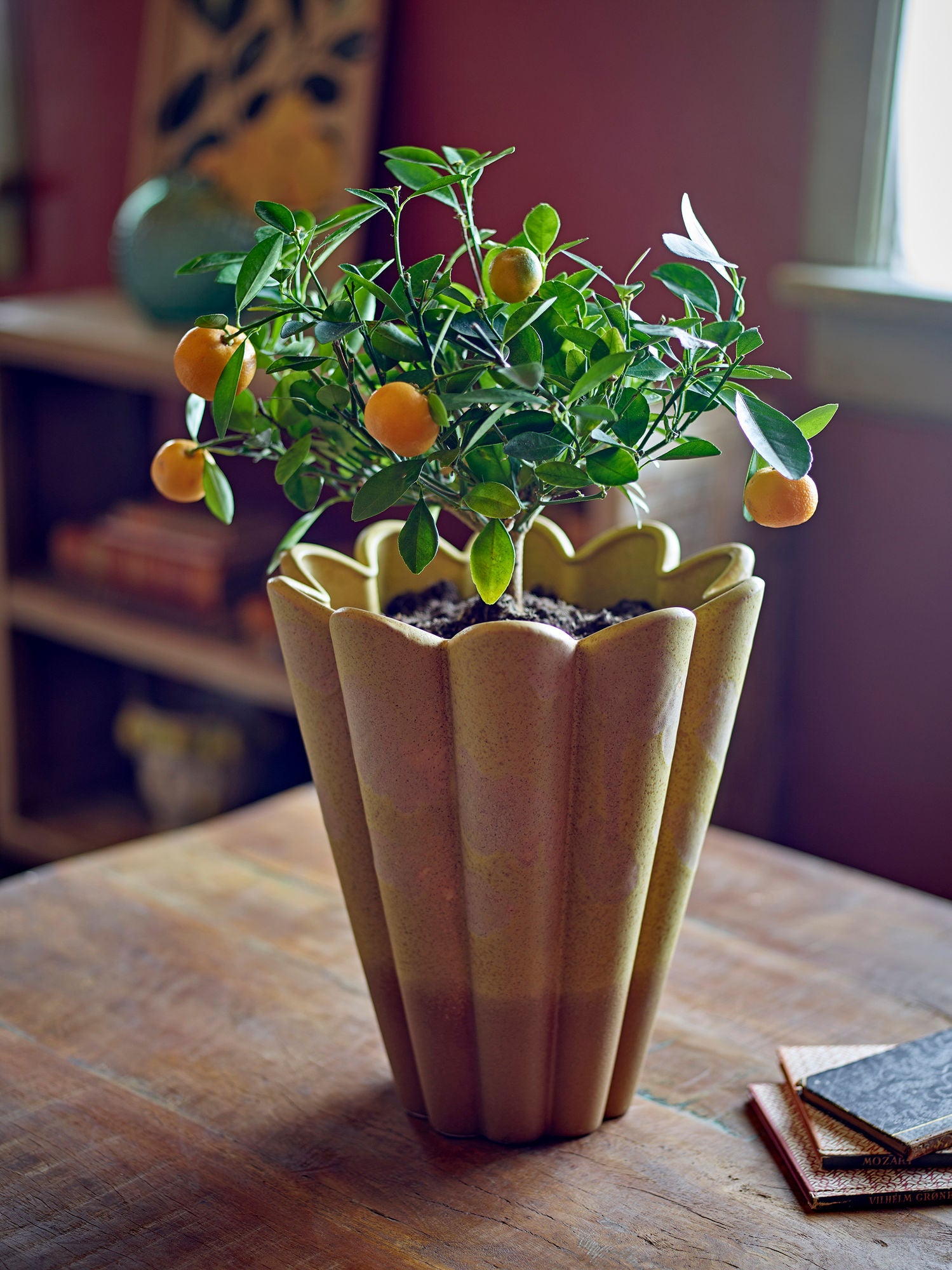 Penn Vase, Steinzeug, Zweifarbige Glasur