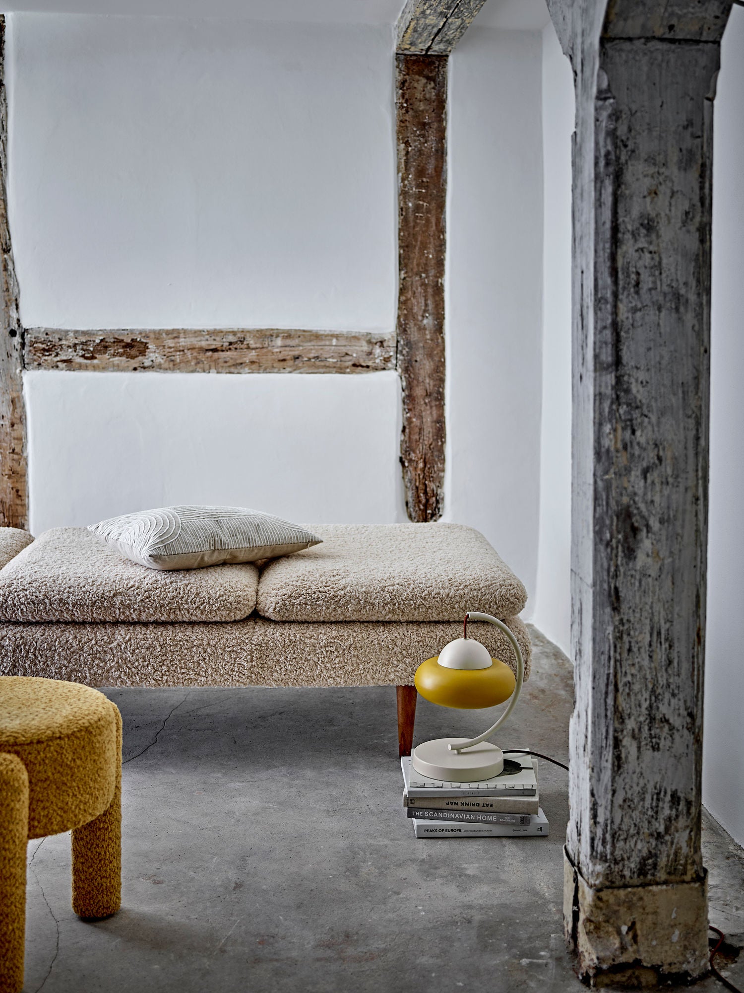 Bubble Tischlampe, Gelb-Grau, Metall