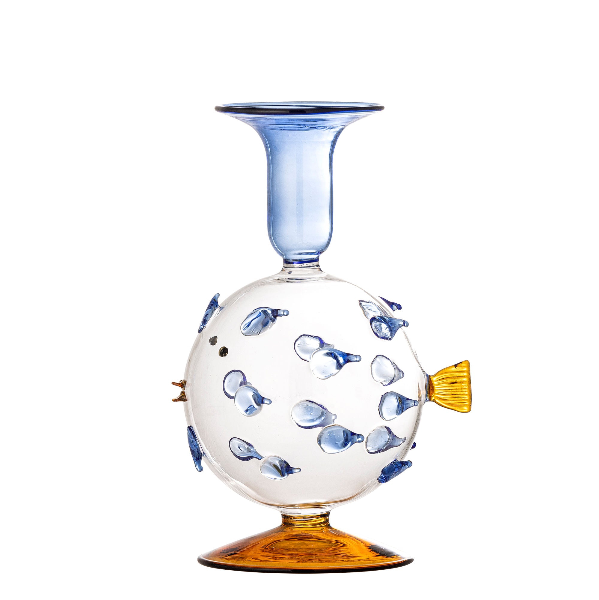 Phila Kerzenhalter aus mundgeblasenem Glas