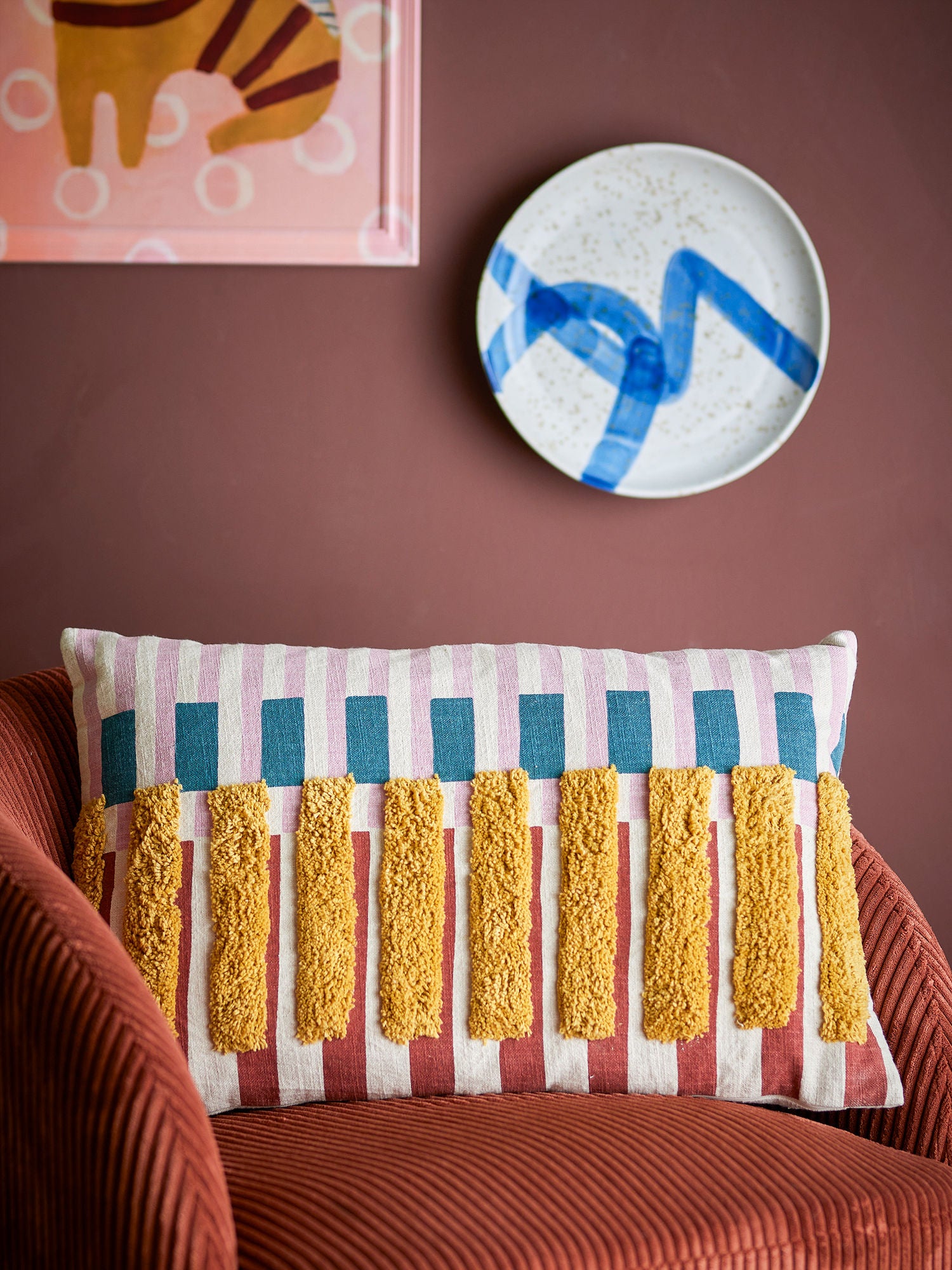 Lane Kissen mit Fransenstruktur