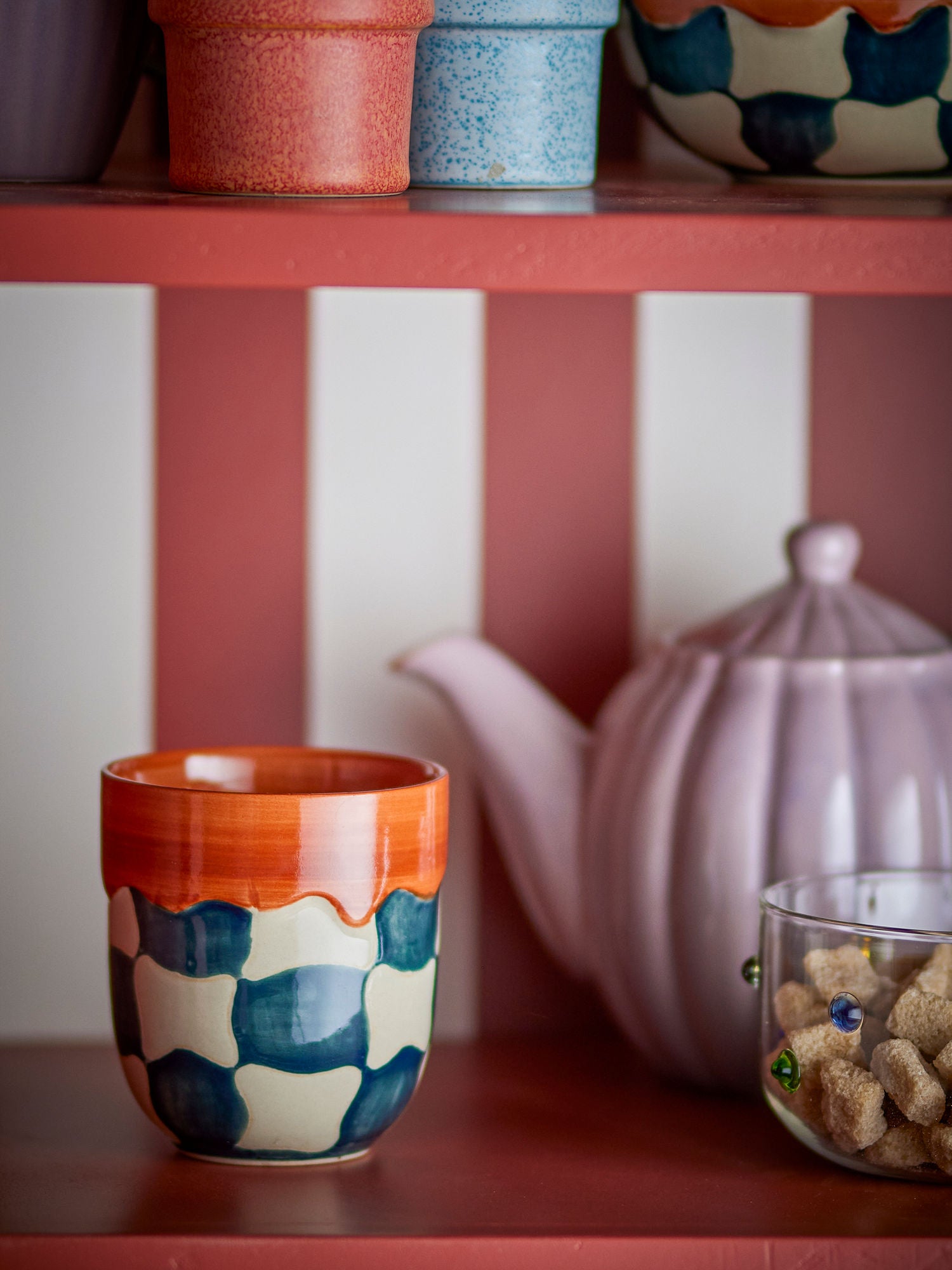 Check Tasse im 4er-Set mit Karomuster