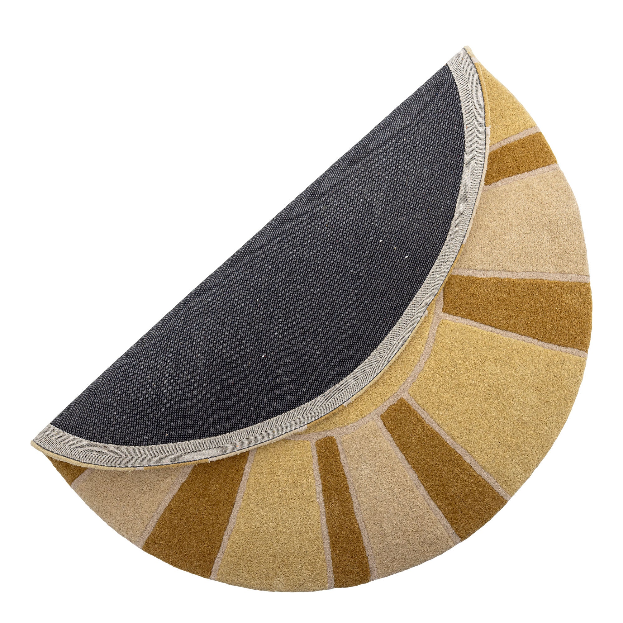 Sun Teppich, rundes Woll-Design mit Sonnenmotiv