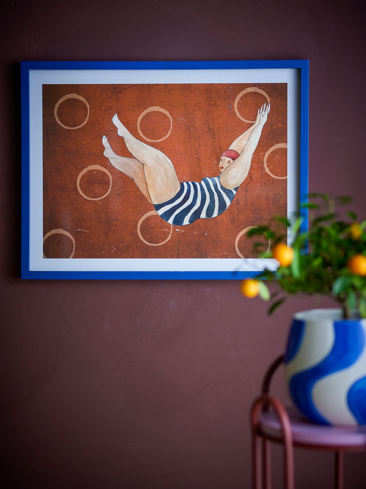 Svela Illustration mit Rahmen Tannenholz