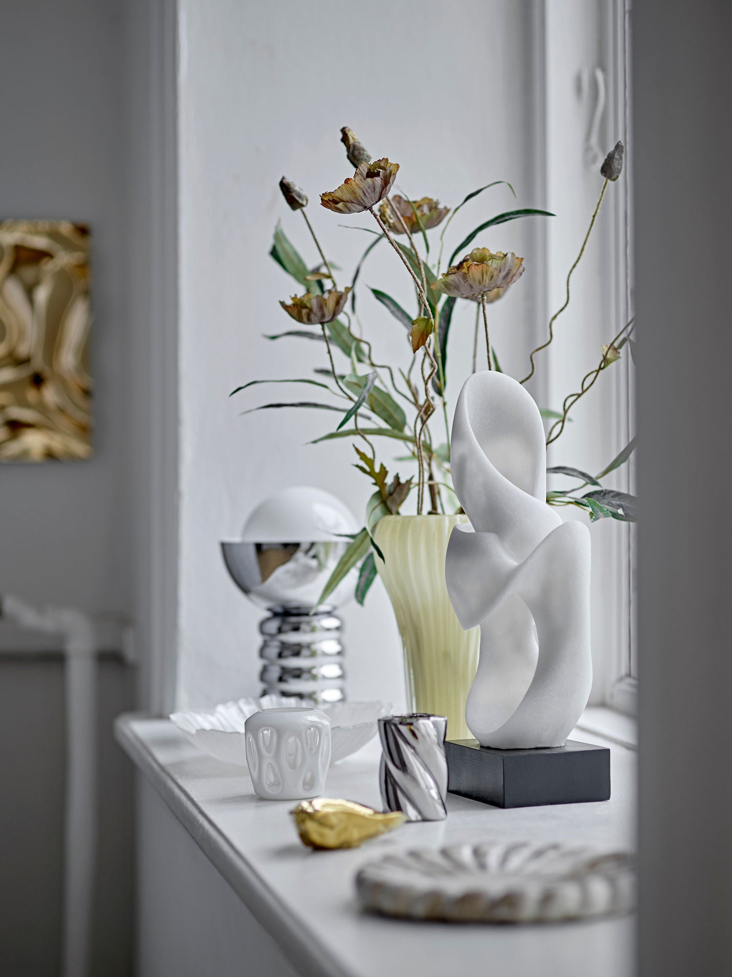 Averie Vase, Gelb, Glas