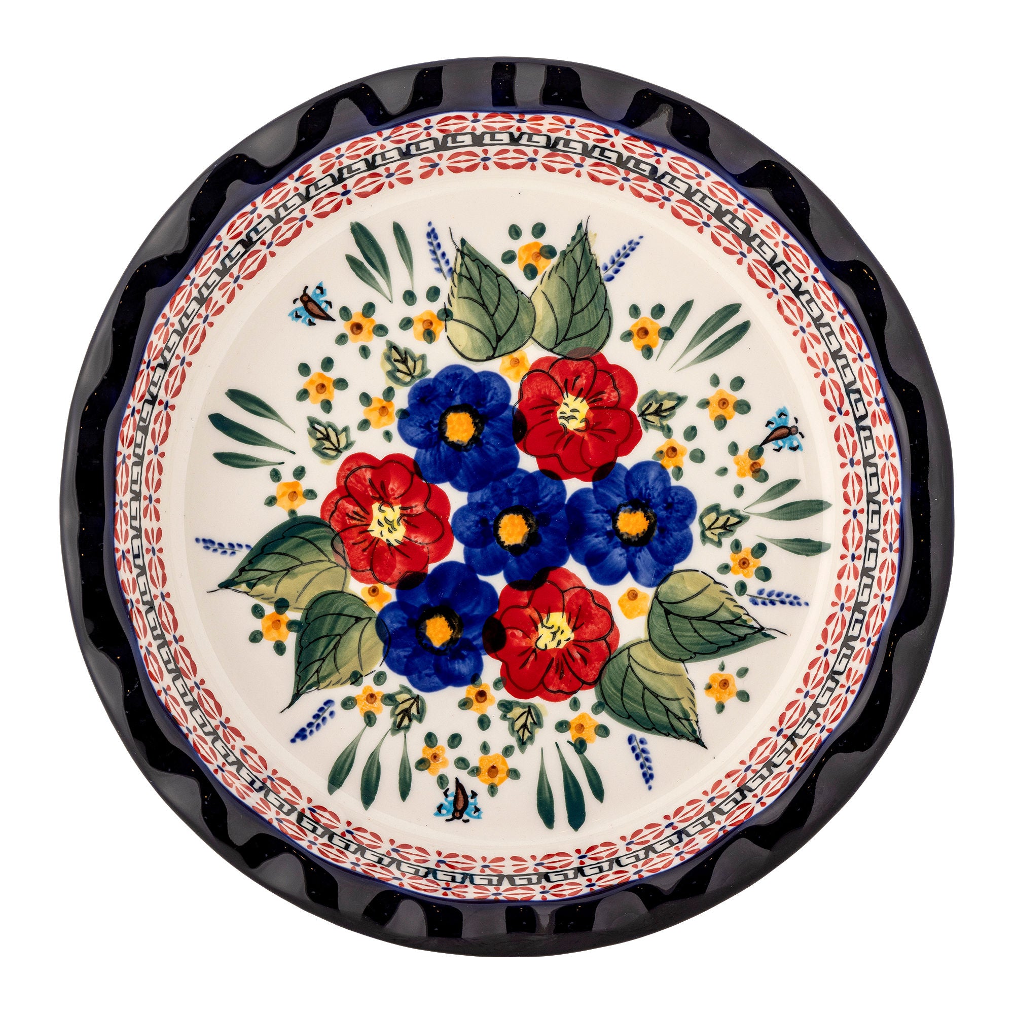 Florist Schale mit handbemaltem Blumendekor