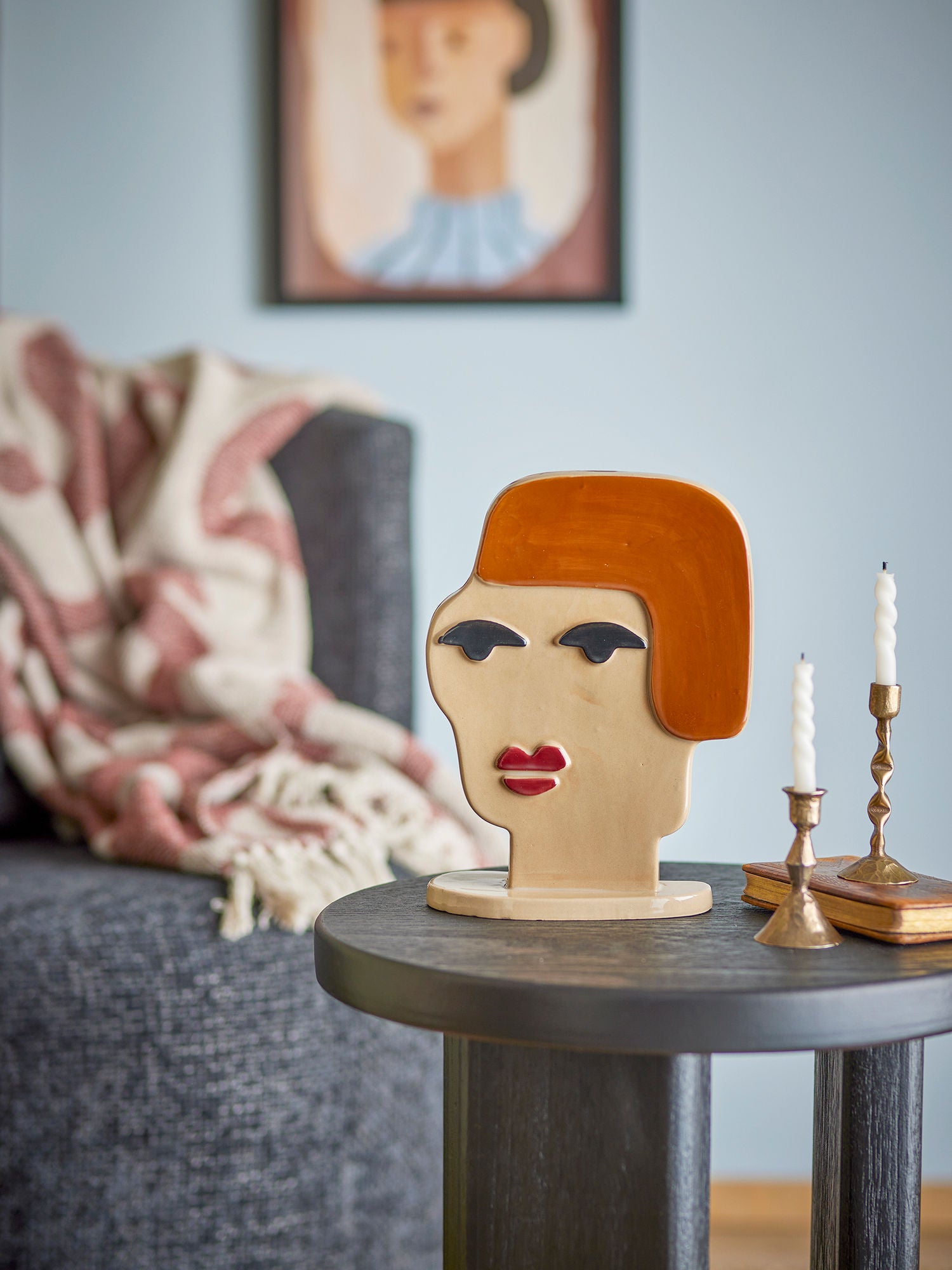 Voila Deko Figur mit doppelseitigem Gesicht