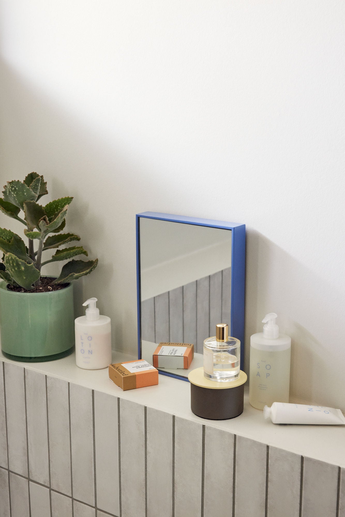 Shine Spiegel Small Blau