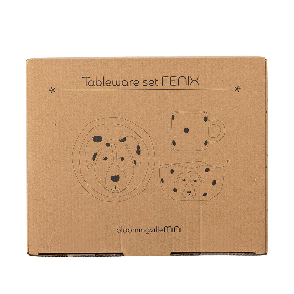 Fenix Geschirr-Set, Braun, Steingut