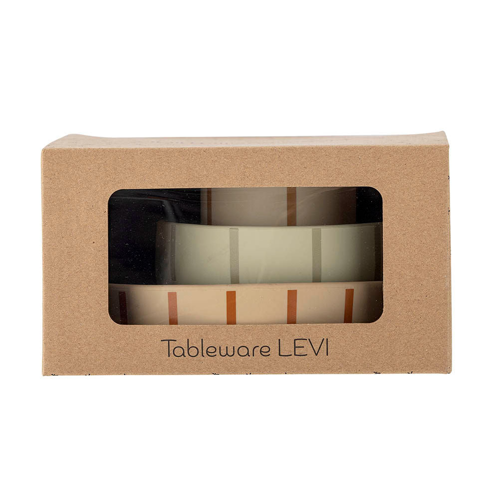 Levi Geschirr-Set Grün Silikon 3 Teile