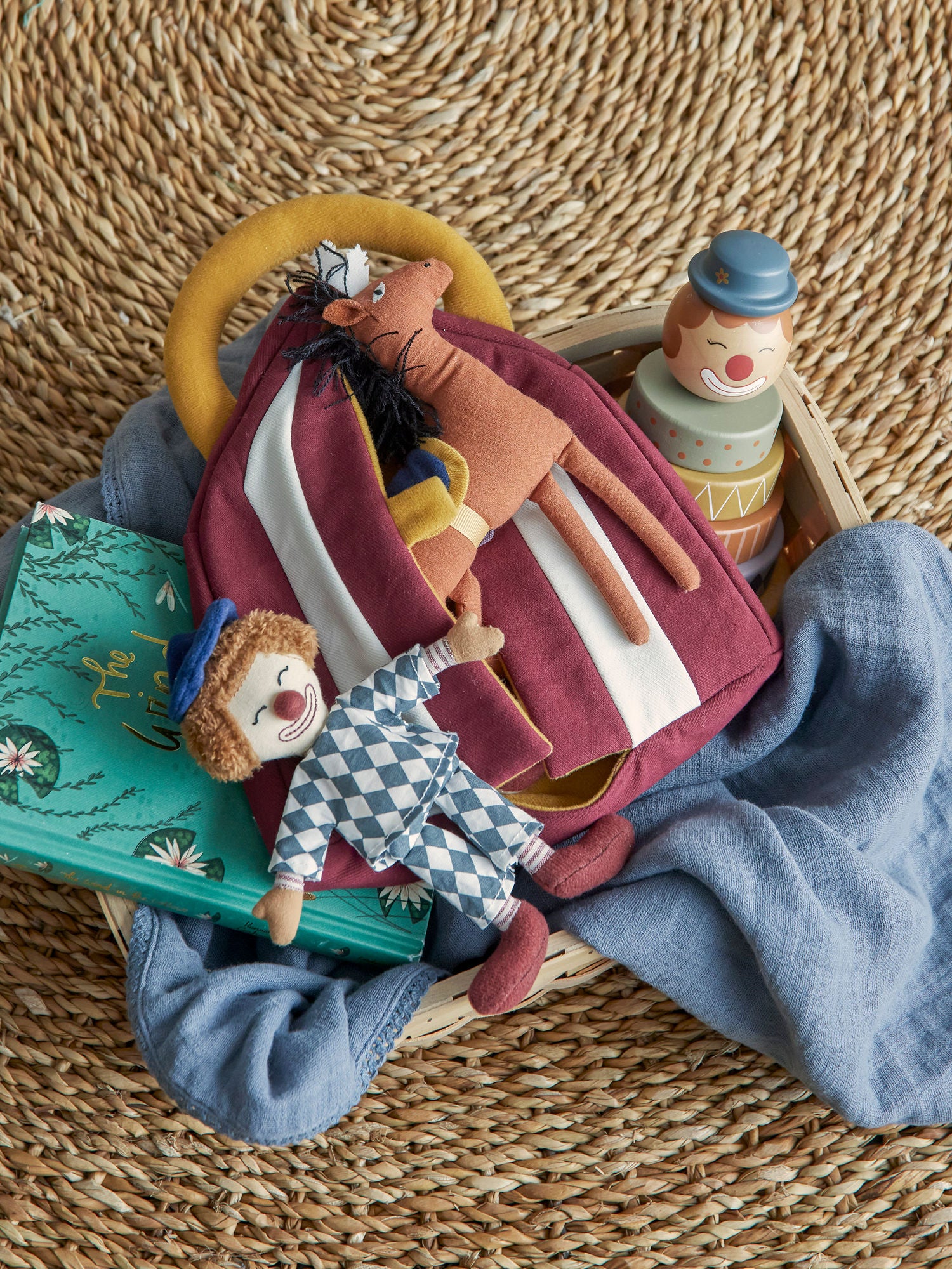 Theobald Plüschtier, Rot, Baumwolle