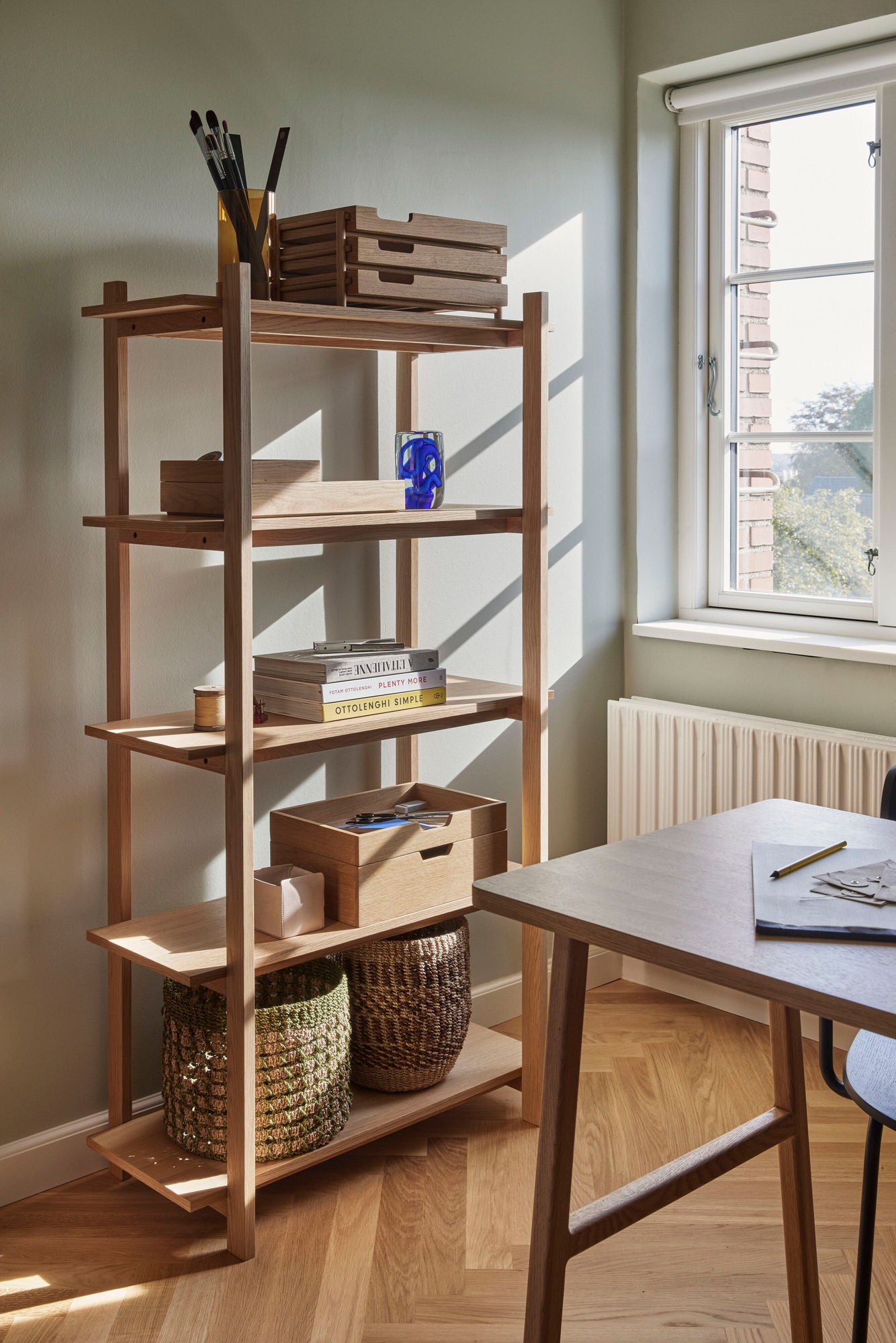 Rail Schreibtisch Organizer Naturfarben (2er Set)