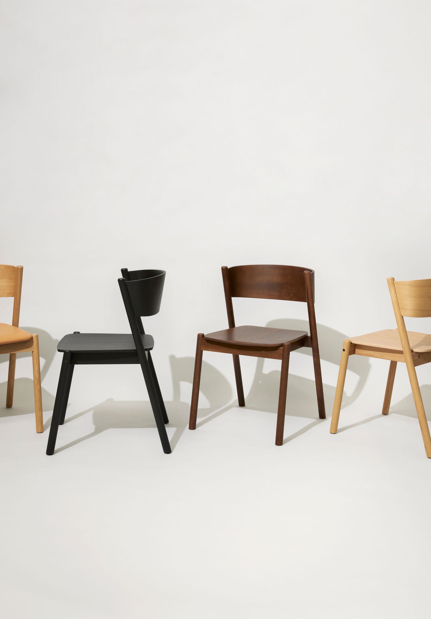 Oblique Esszimmerstuhl Schwarz