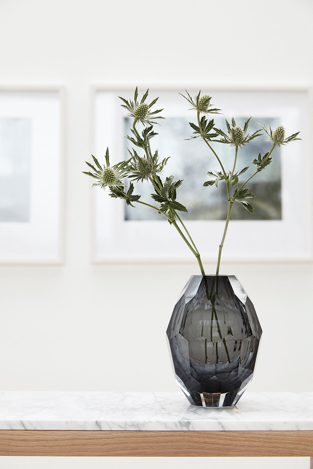 Facet Vase Grau