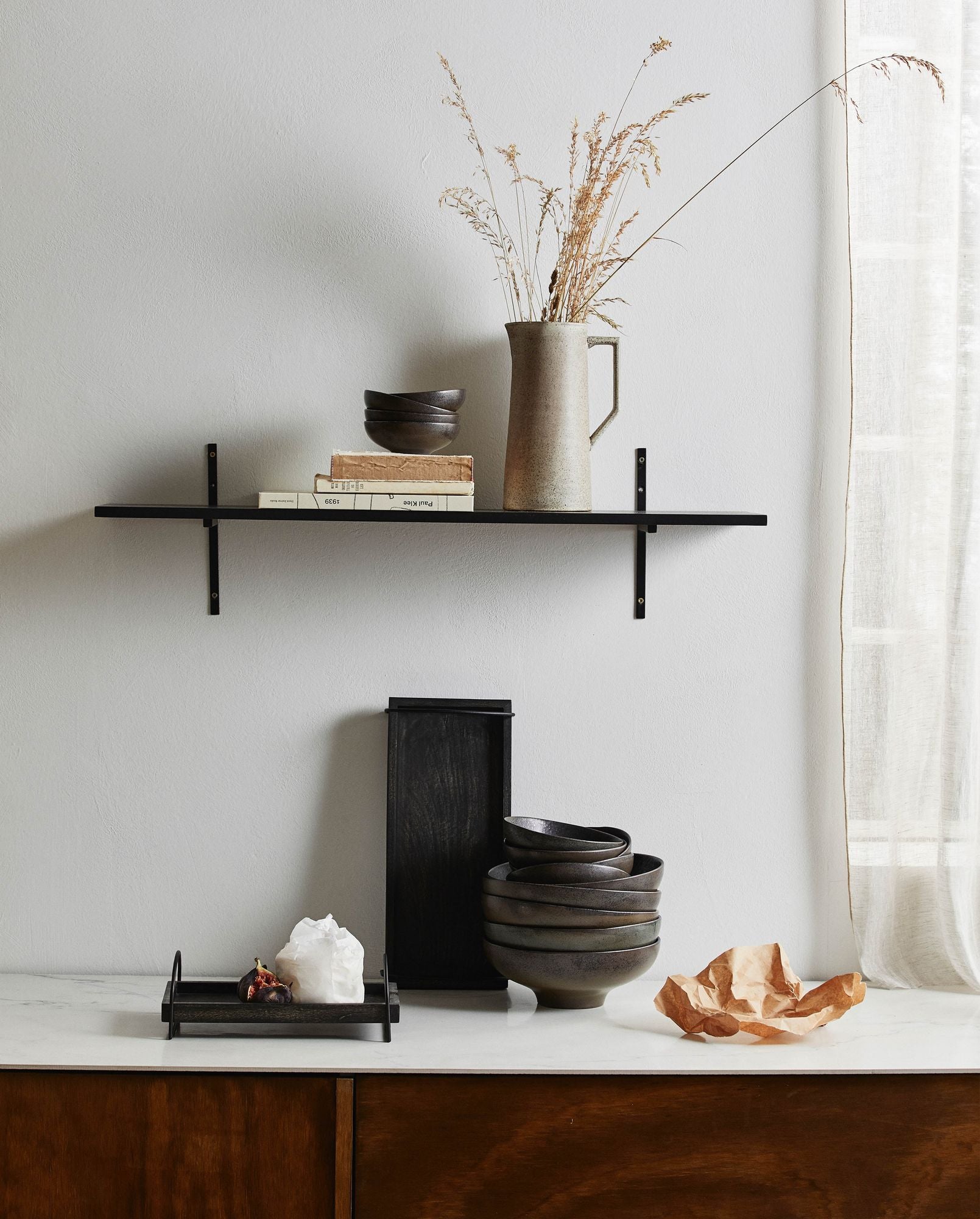 INEZ Schale L Schwarz Matt Moderne Keramik mit Mattem Finish