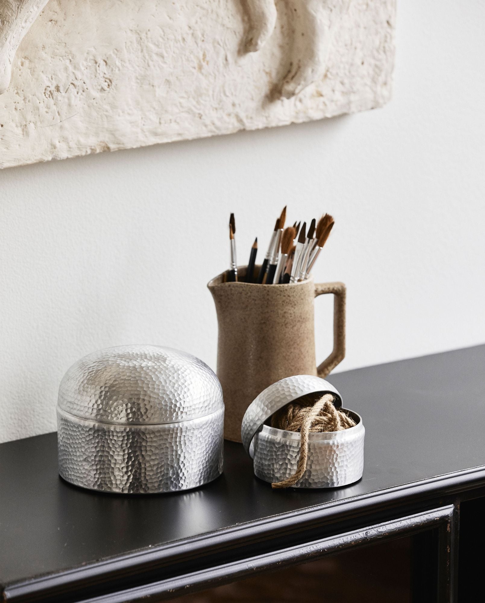 MACAU Ablage S Aluminium Chromlook für Ordnung Im Büro und Wohnzimmer