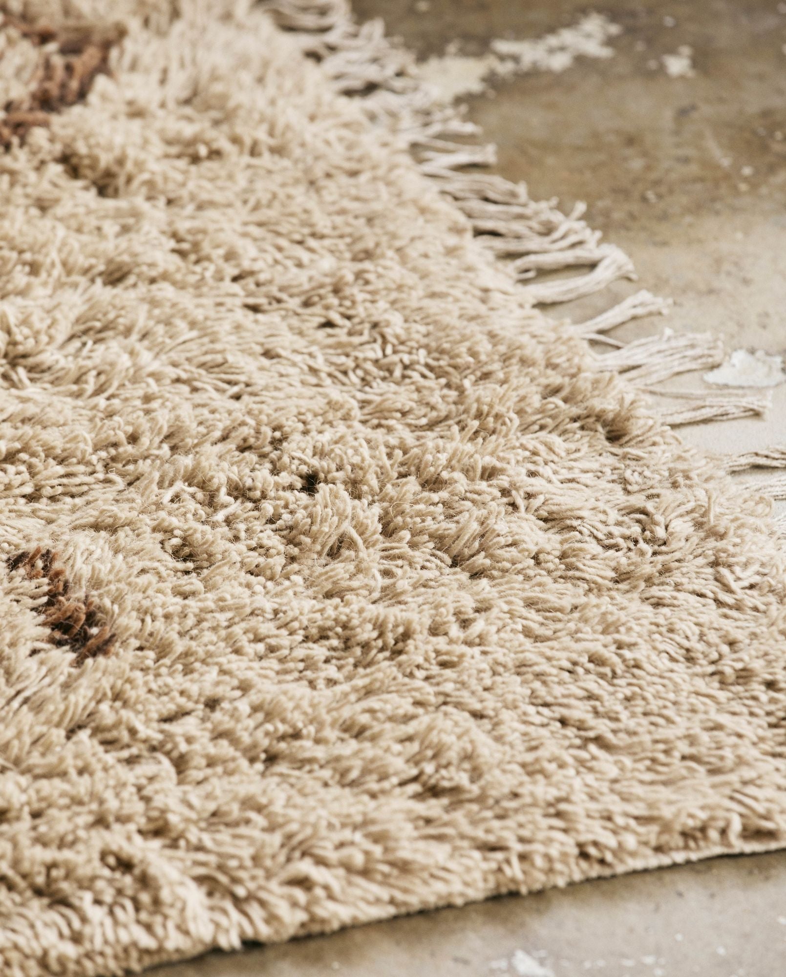 LEAH Teppich Natur 160x240 Wollmischung Sinnliche Wärme Marokkanisches Muster