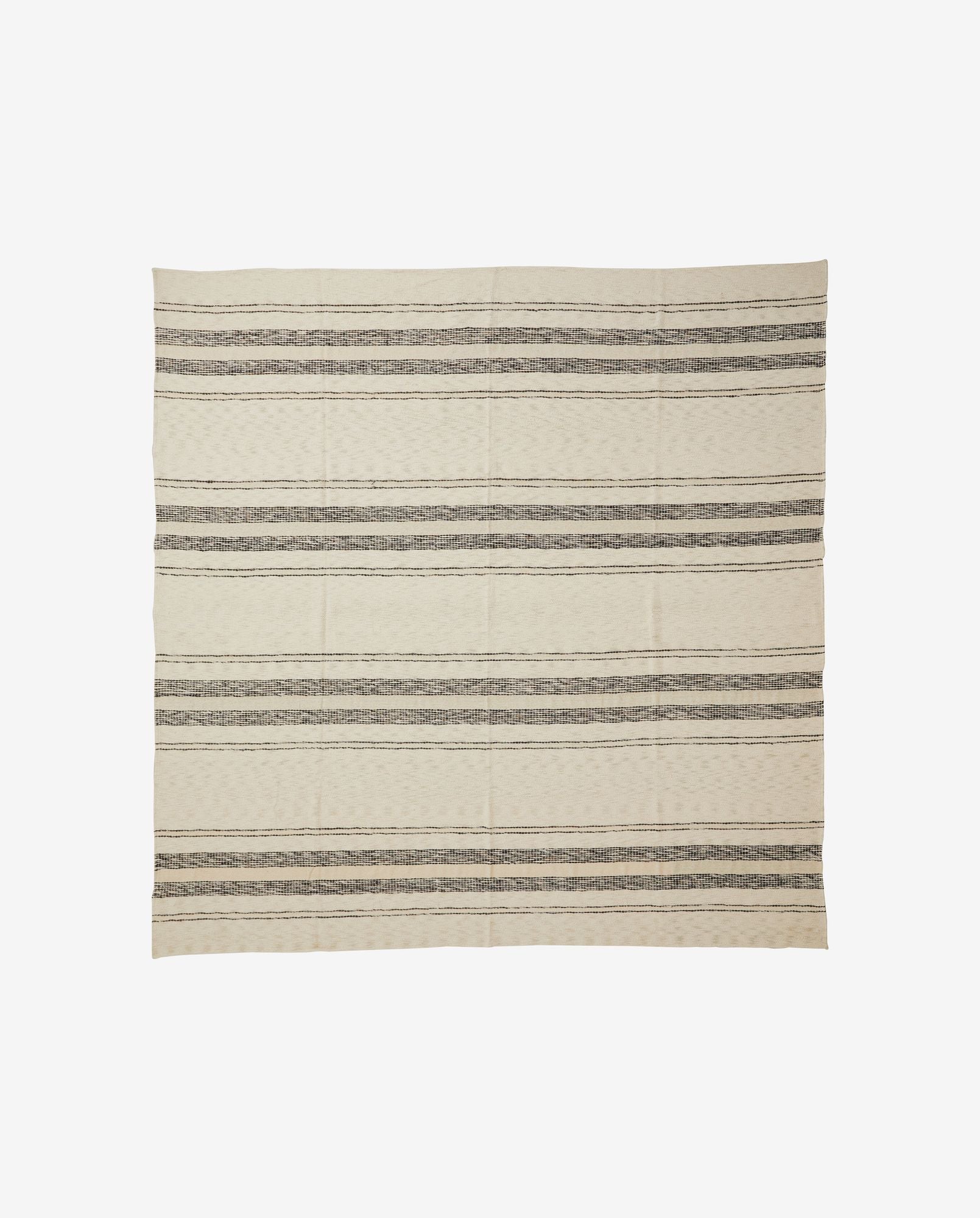 ANSER Bettüberwurf Streifenmuster 270x270 Baumwolle Off-White