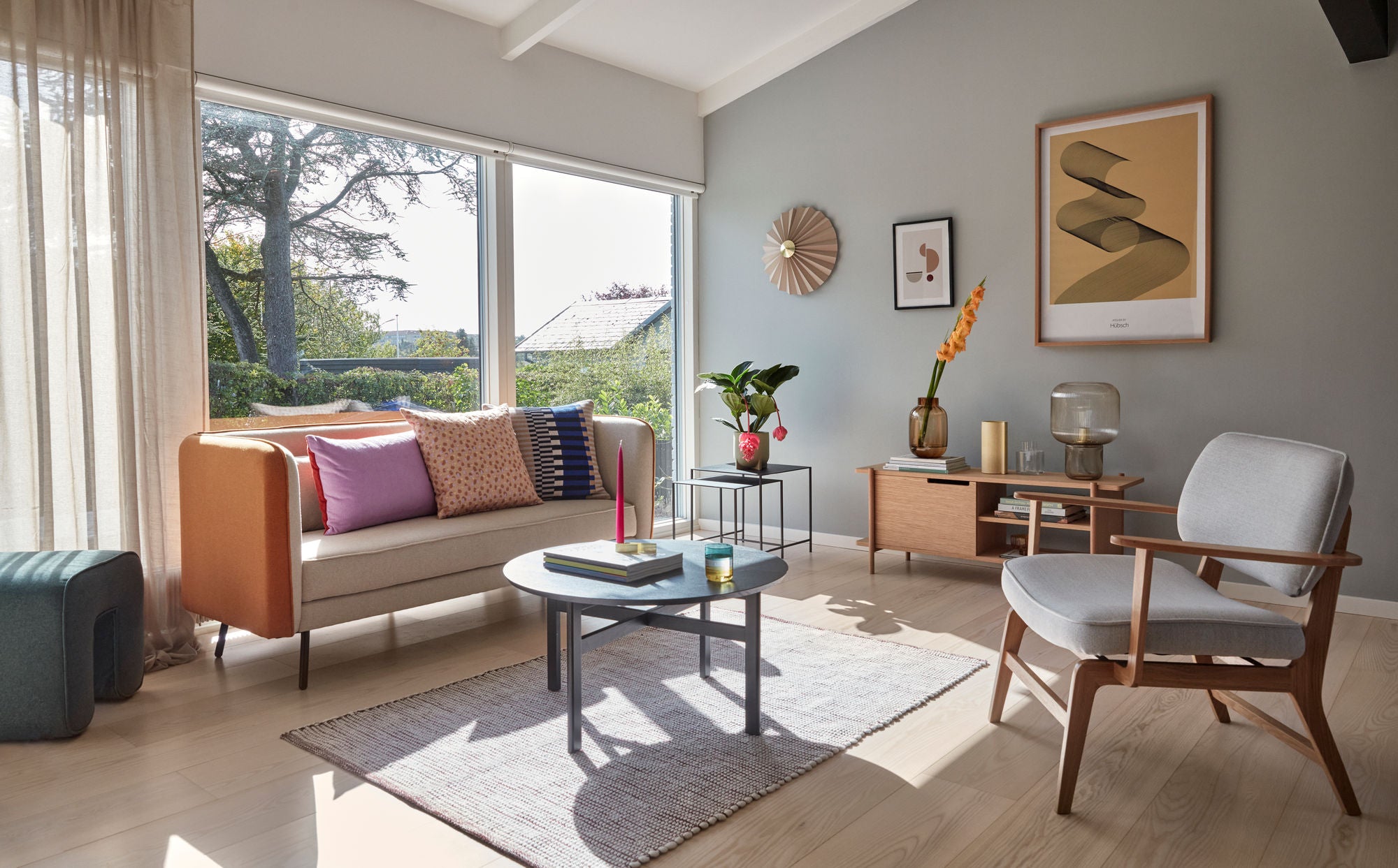 Haze Loungestuhl Grau/Naturfarben