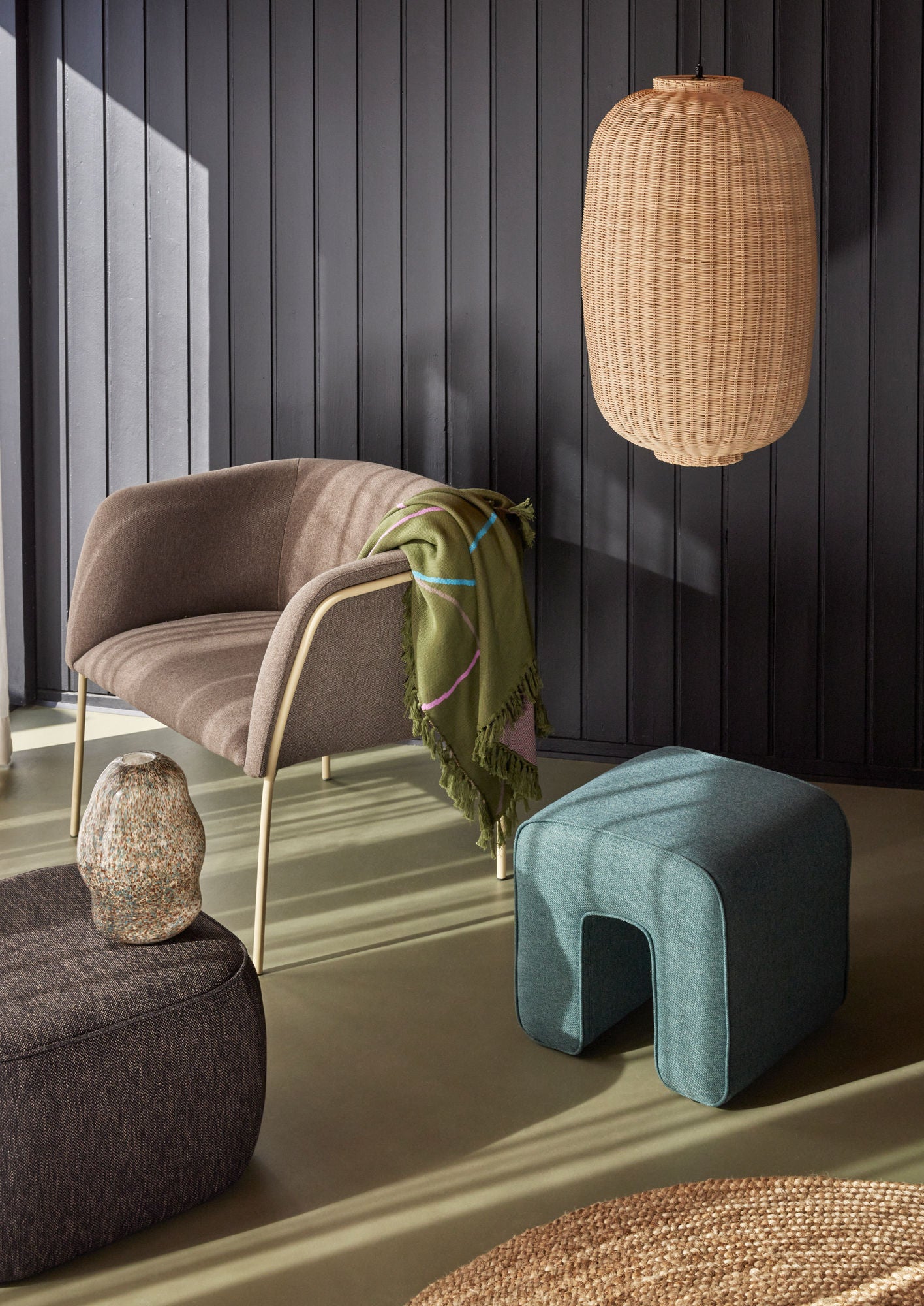 Cube Pouf  Dunkelbraun