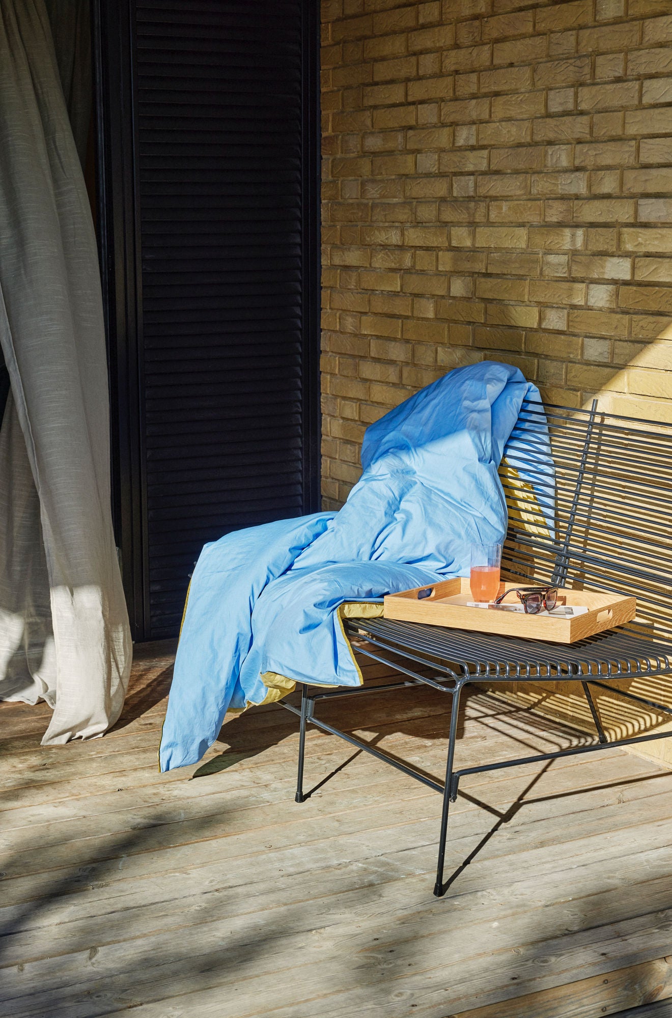 Aki Bettwäsche 80/220 Blau/Gelb