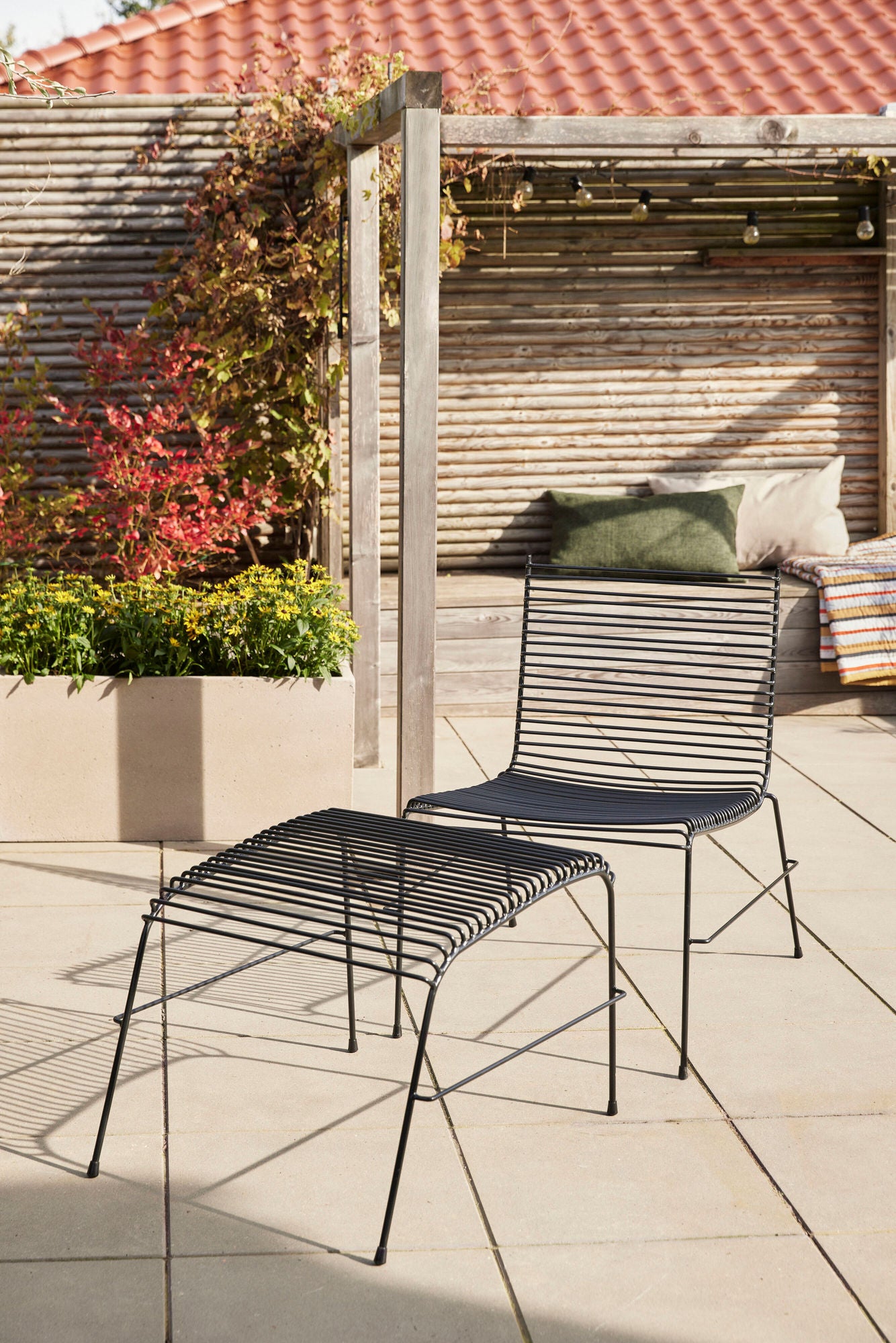 Pavilion Decke Streifen Ocker/ Multifarben