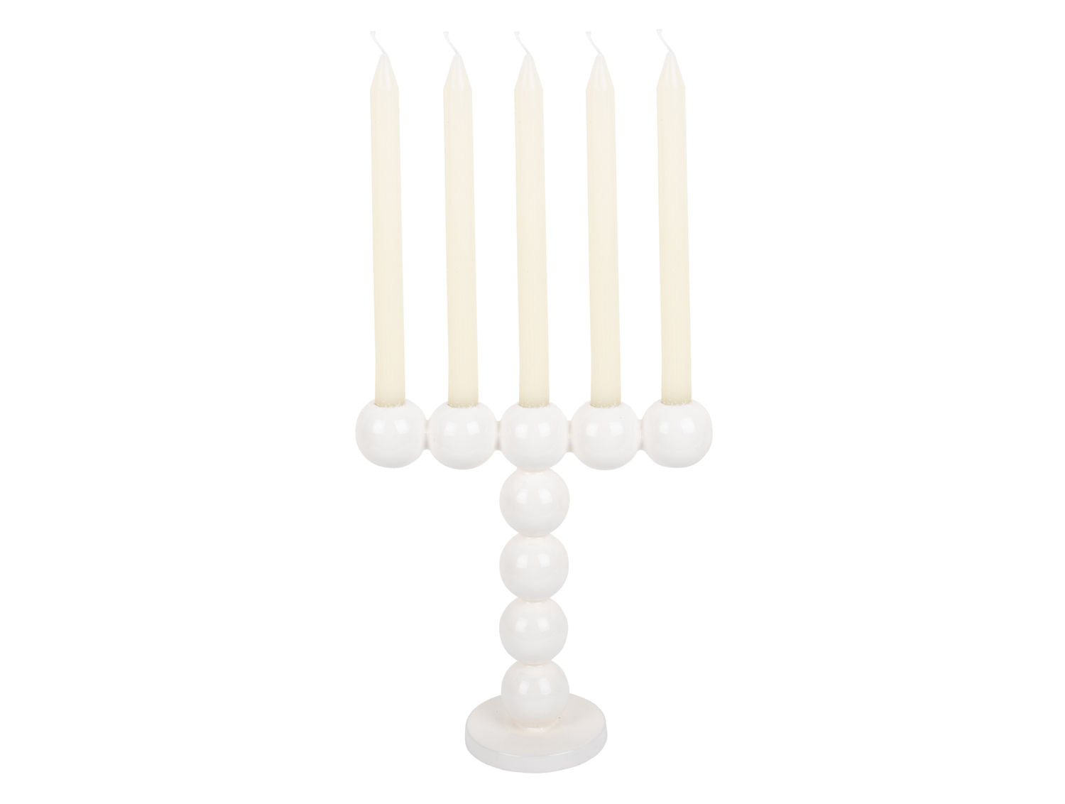 Kerzenhalter Bubbles Hochglänzend Weiß Romantische Stimmung